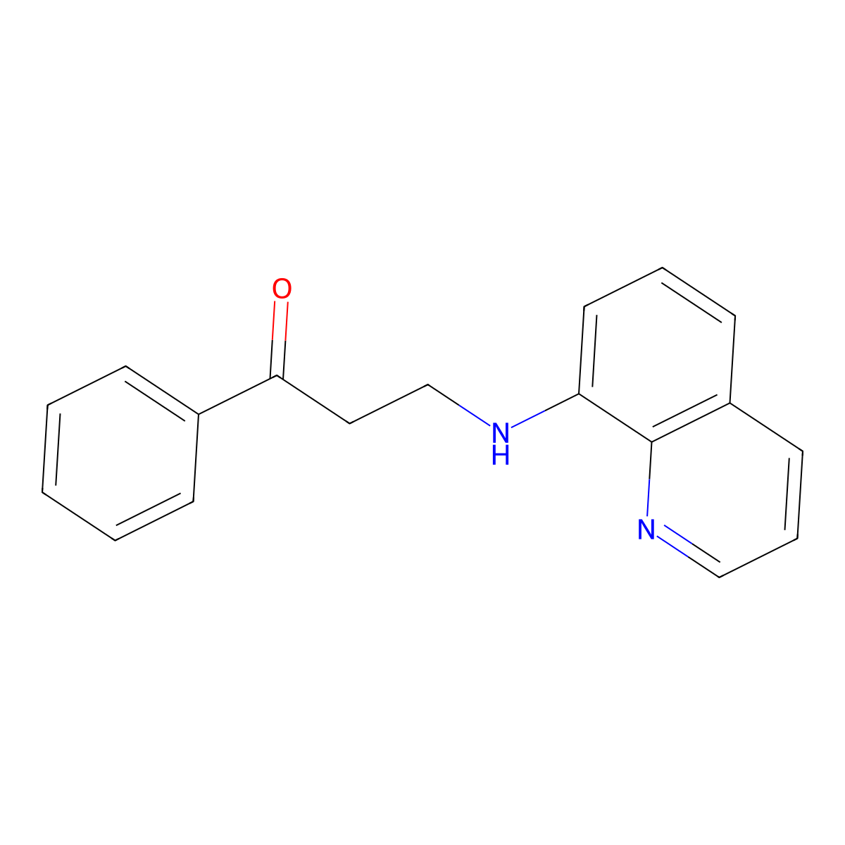 1-Phenyl-3-(quinolin-8-ylamino)propan-1-one molecular structure, CAS 62365-94-0