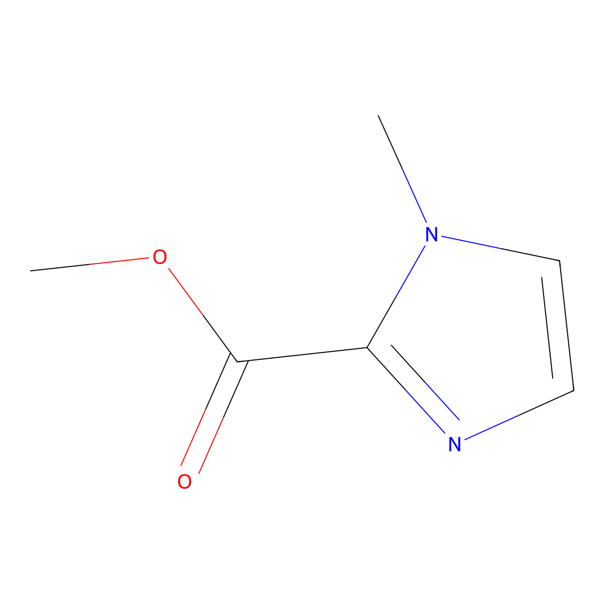 Methyl 1-methyl-1H-imidazole-2-carboxylate molecular structure, CAS 62366-53-4