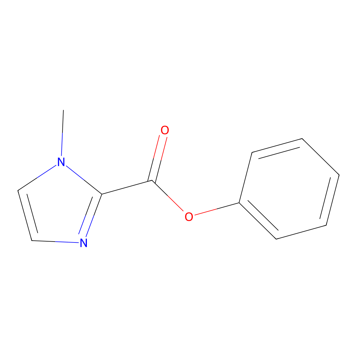 Phenyl 1-methyl-1H-imidazole-2-carboxylate molecular structure, CAS 62366-54-5