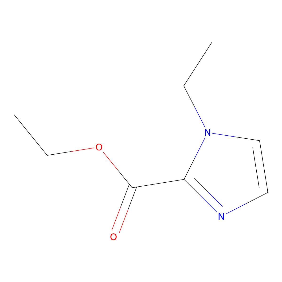 ethyl 1-ethyl-1H-imidazole-2-carboxylate molecular structure, CAS 62366-55-6