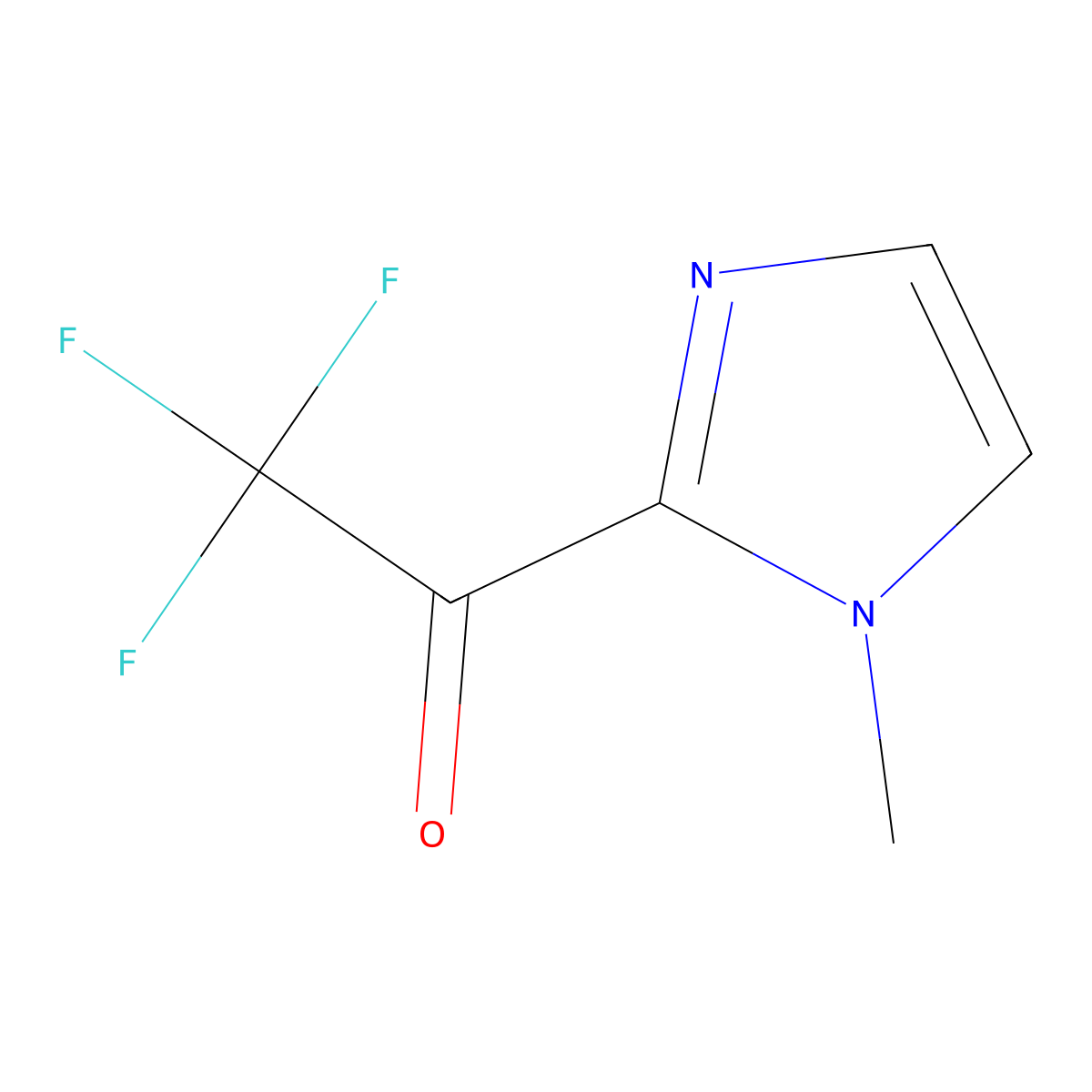 2,2,2-trifluoro-1-(1-methyl-1H-imidazol-2-yl)ethan-1-one molecular structure, CAS 62366-56-7