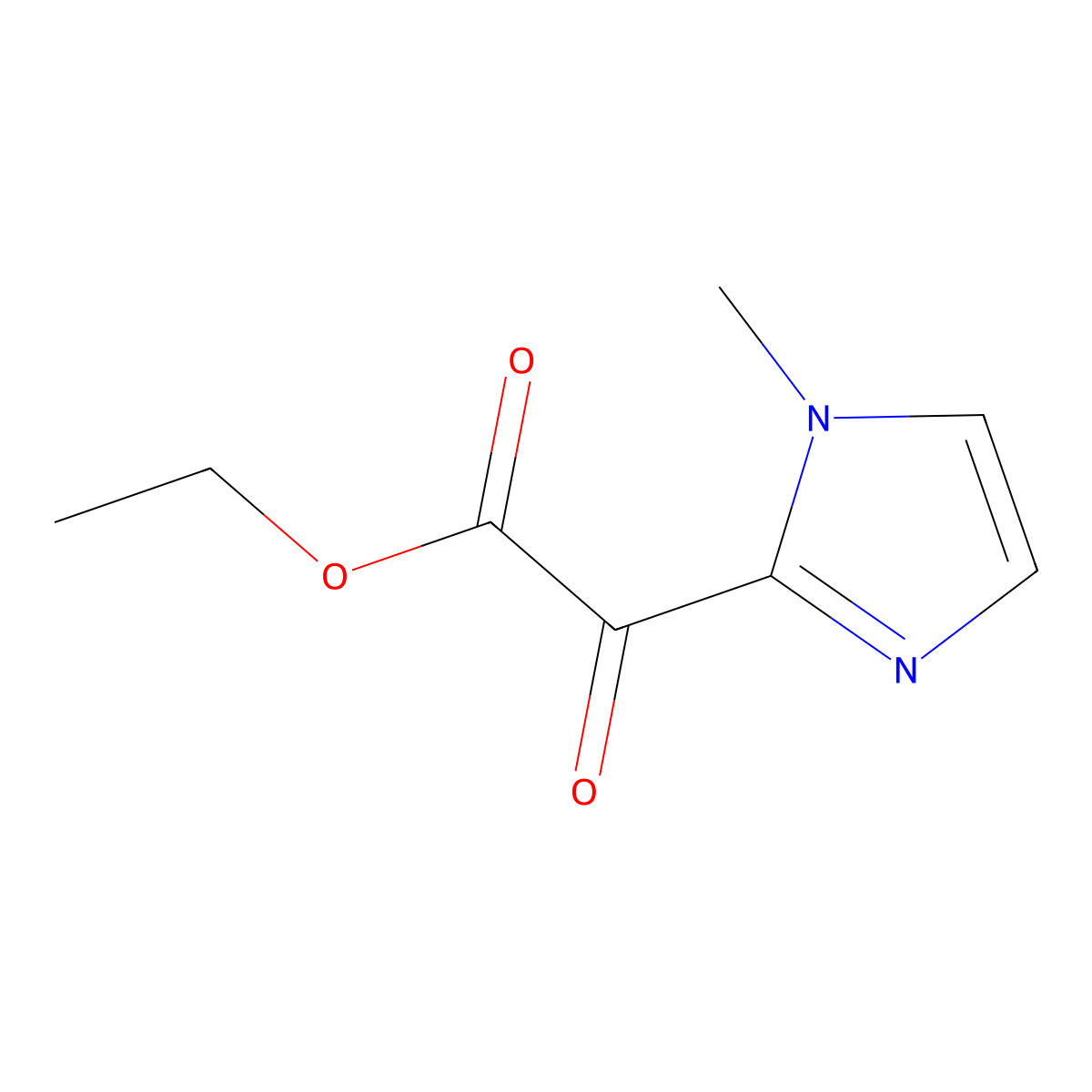 ethyl 2-(1-methyl-1H-imidazol-2-yl)-2-oxoacetate molecular structure, CAS 62366-58-9