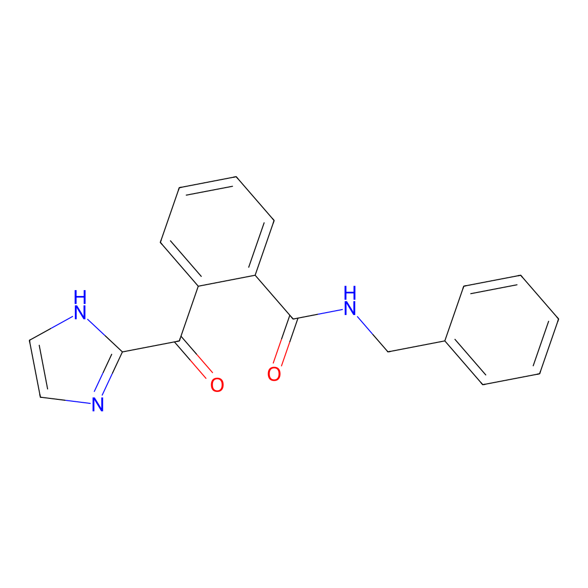 N-benzyl-2-(1H-imidazole-2-carbonyl)benzamide molecular structure, CAS 62366-93-2