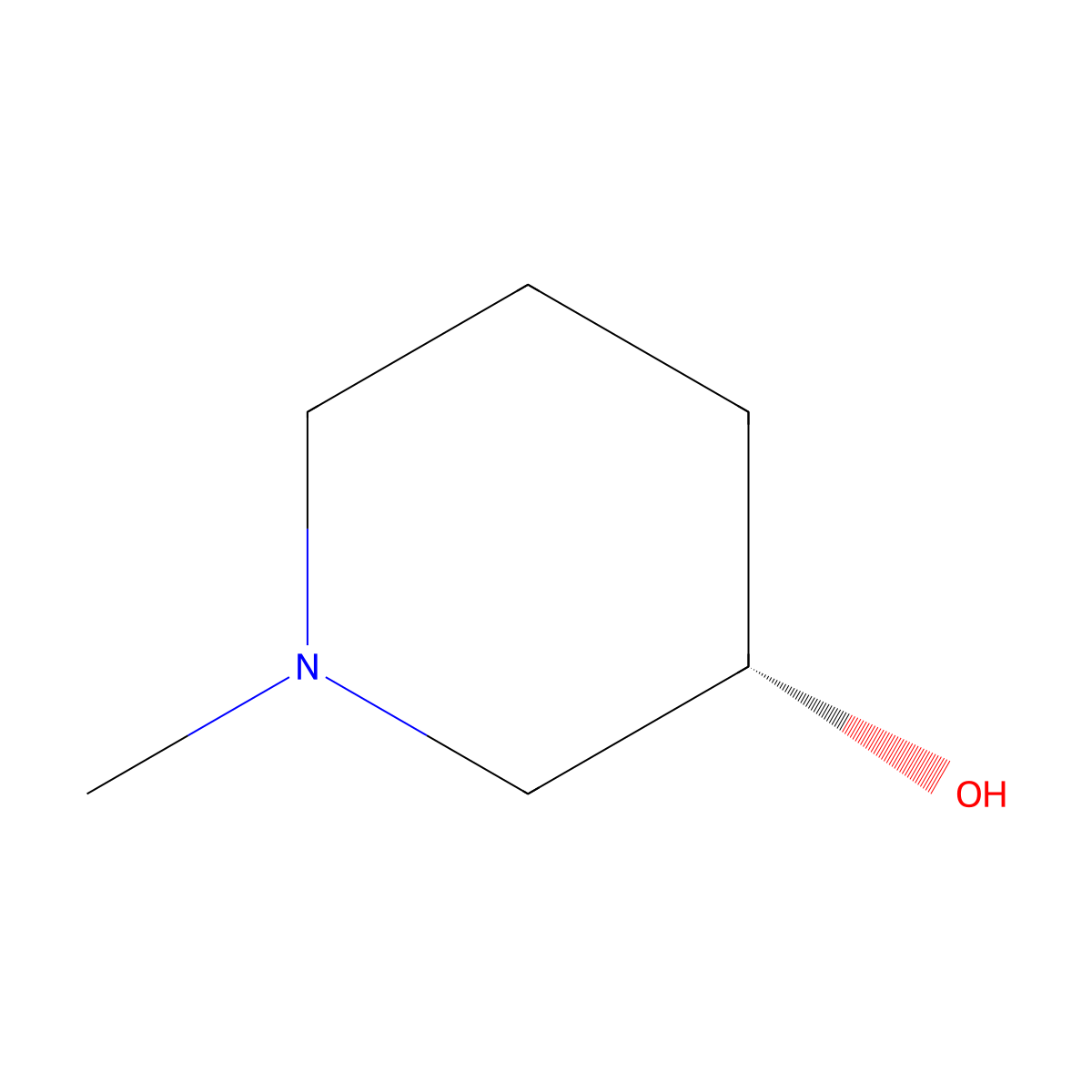 (S)-1-methylpiperidin-3-ol molecular structure, CAS 62367-59-3