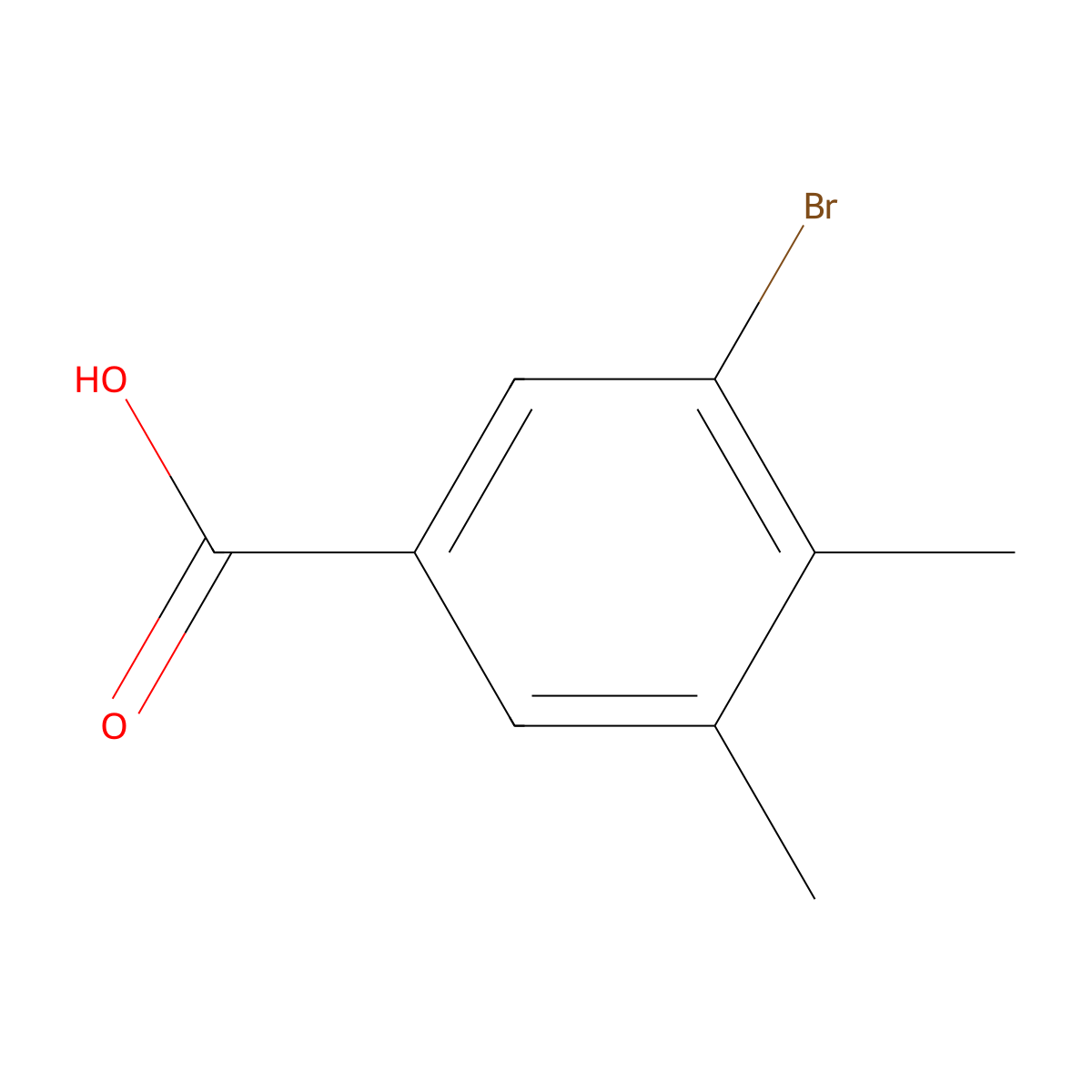 3-Bromo-4,5-dimethylbenzoic acid molecular structure, CAS 6237-17-8
