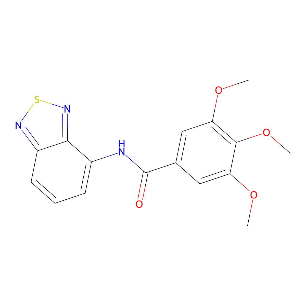 N-(2,1,3-benzothiadiazol-4-yl)-3,4,5-trimethoxybenzamide molecular structure, CAS 6237-38-3
