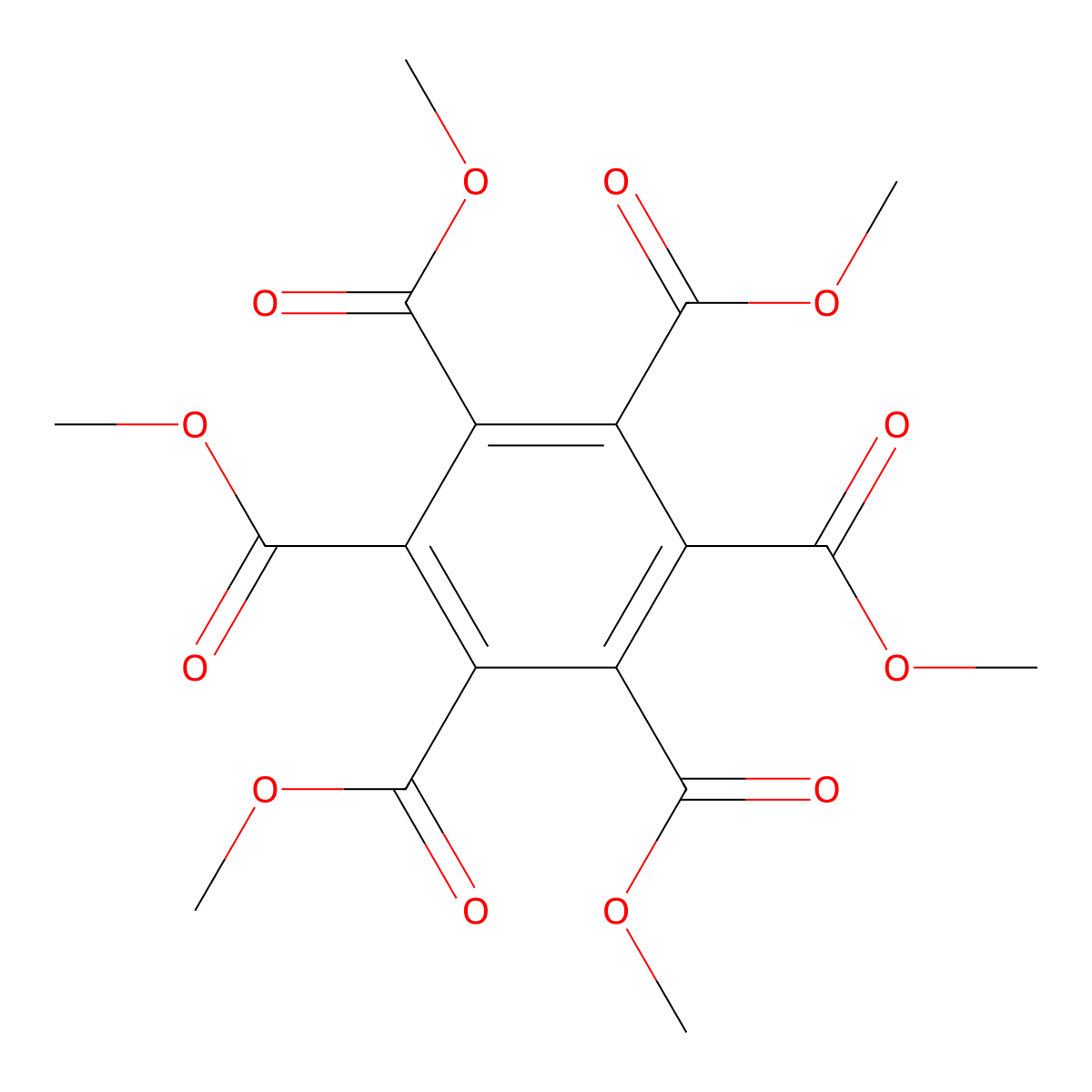 Hexamethyl Benzenehexacarboxylate molecular structure, CAS 6237-59-8