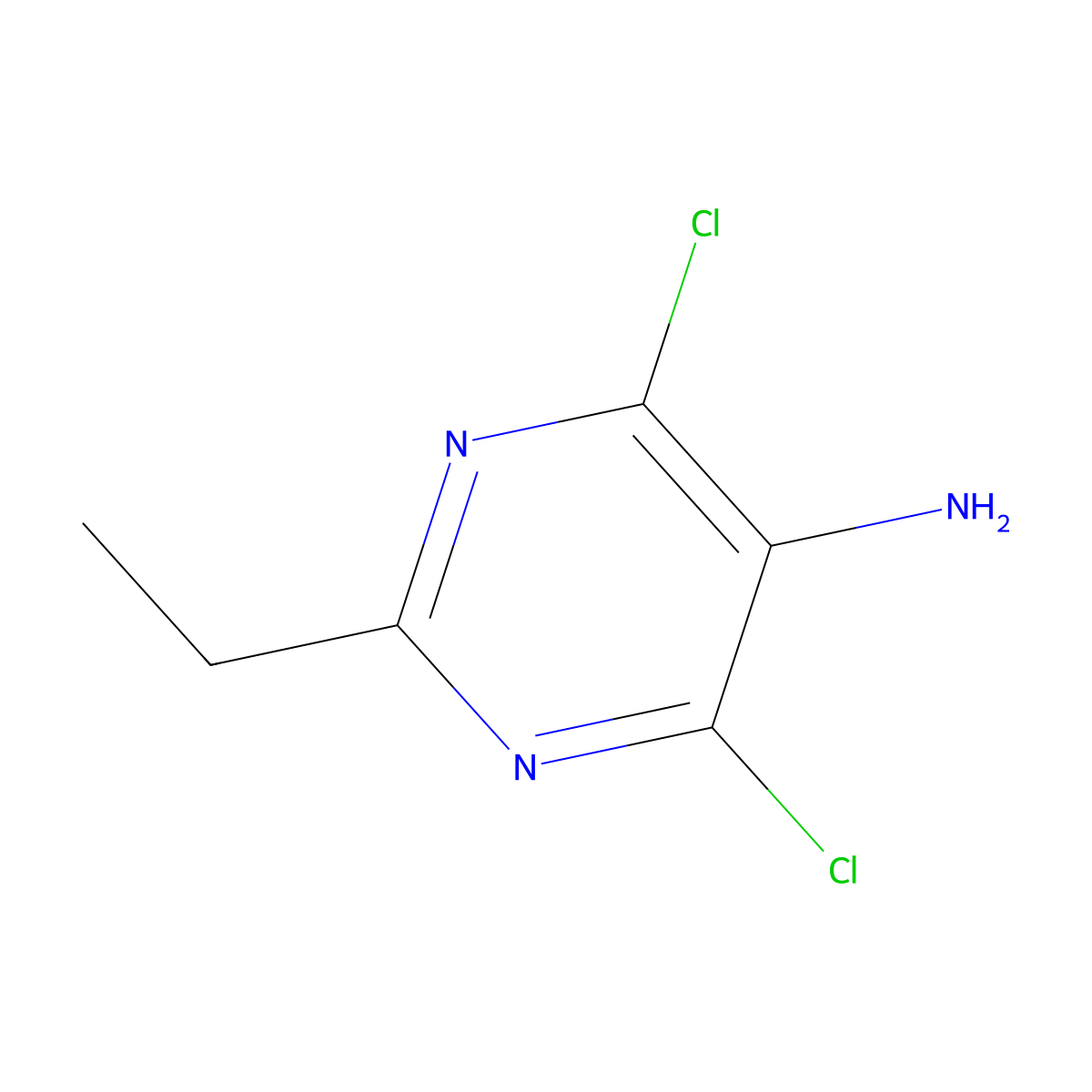 4,6-Dichloro-2-ethylpyrimidin-5-amine molecular structure, CAS 6237-96-3