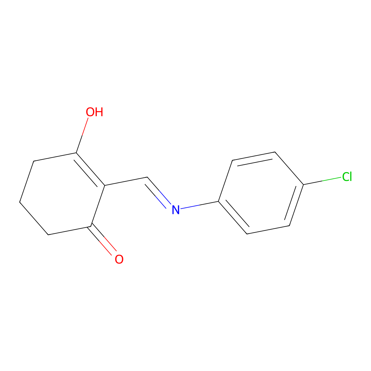 2-[(4-Chloroanilino)methylene]-1,3-cyclohexanedione molecular structure, CAS 62370-44-9