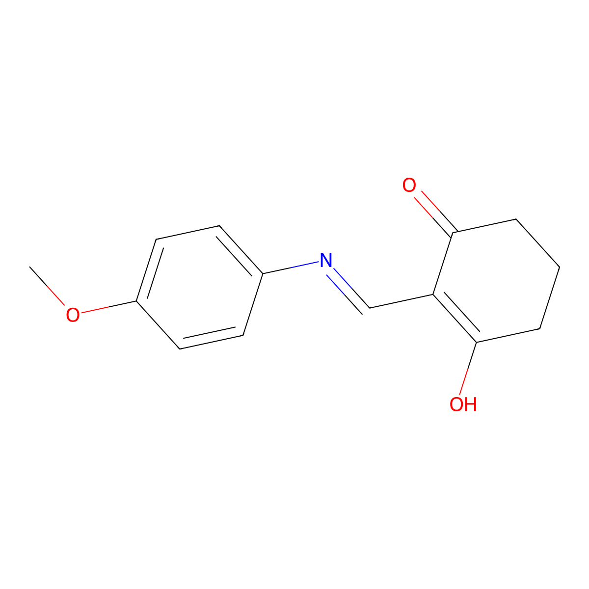 2-[(4-Methoxyanilino)methylene]-1,3-cyclohexanedione molecular structure, CAS 62370-45-0