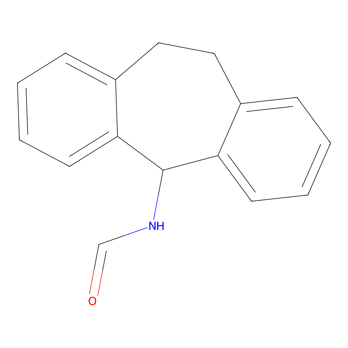 Formamide, N-(10,11-dihydro-5H-dibenzo(a,d)-cyclohepten-5-yl)- molecular structure, CAS 62371-00-0