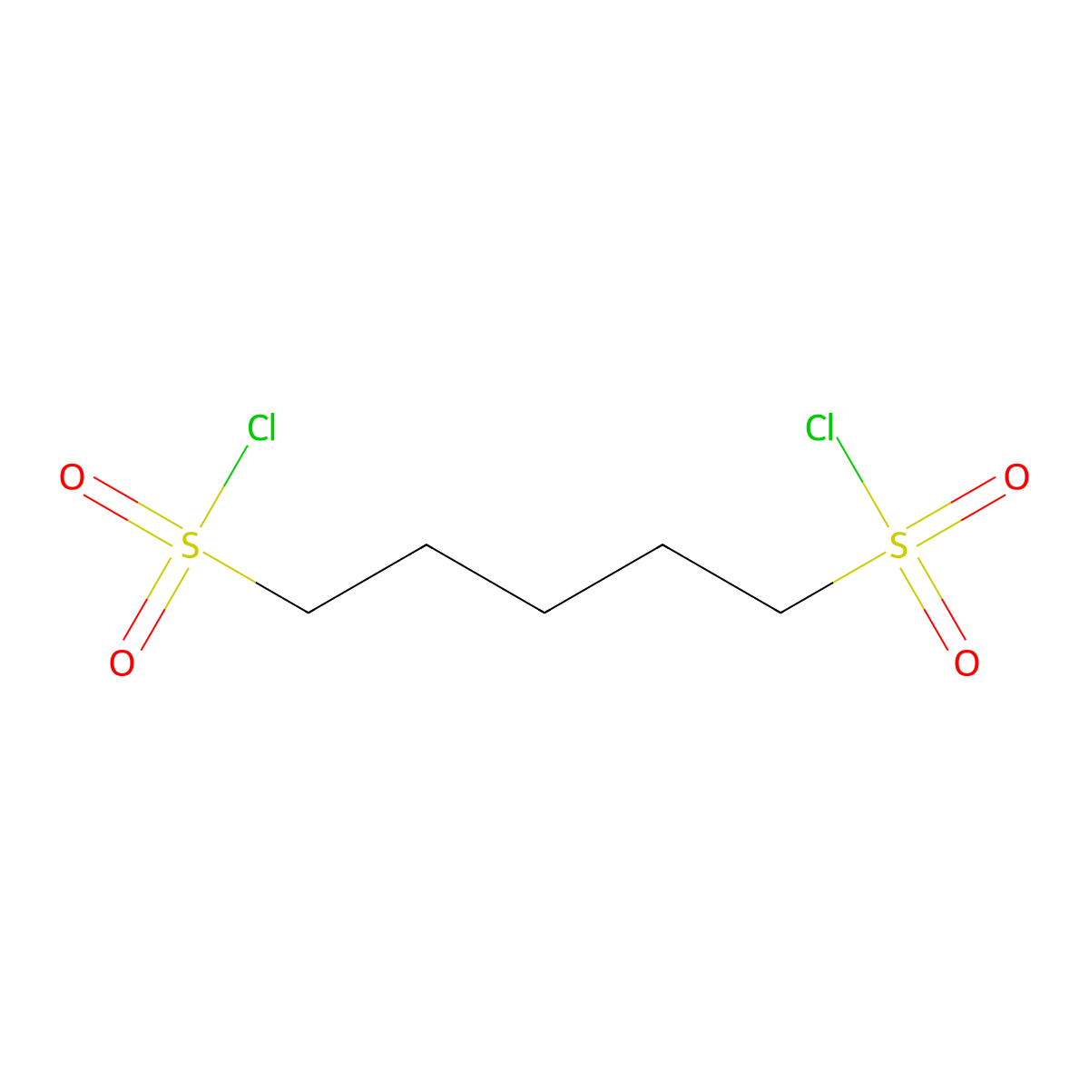 Pentane-1,5-disulfonyl dichloride molecular structure, CAS 62371-29-3