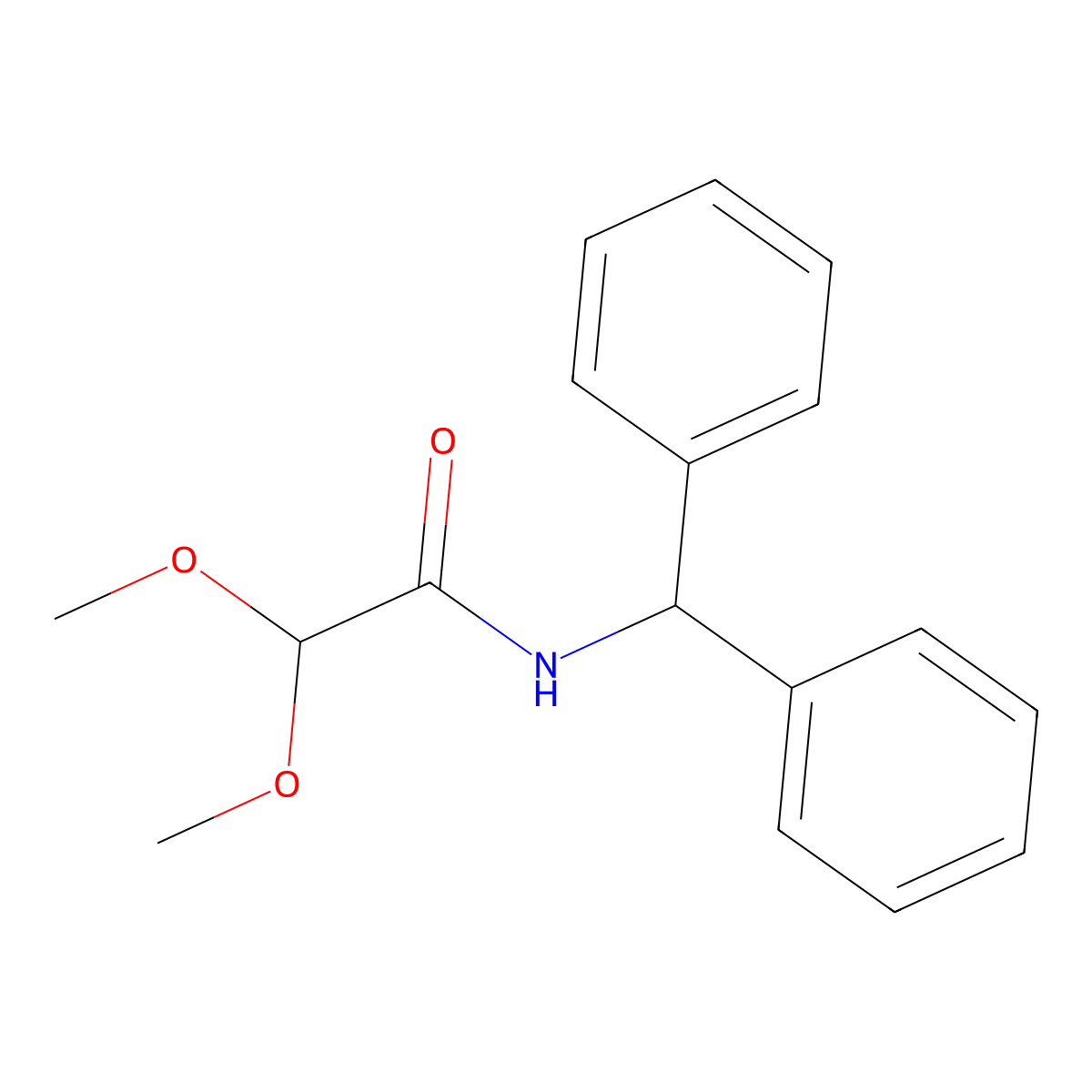 N-(Diphenylmethyl)-2,2-dimethoxyacetamide molecular structure, CAS 62373-71-1