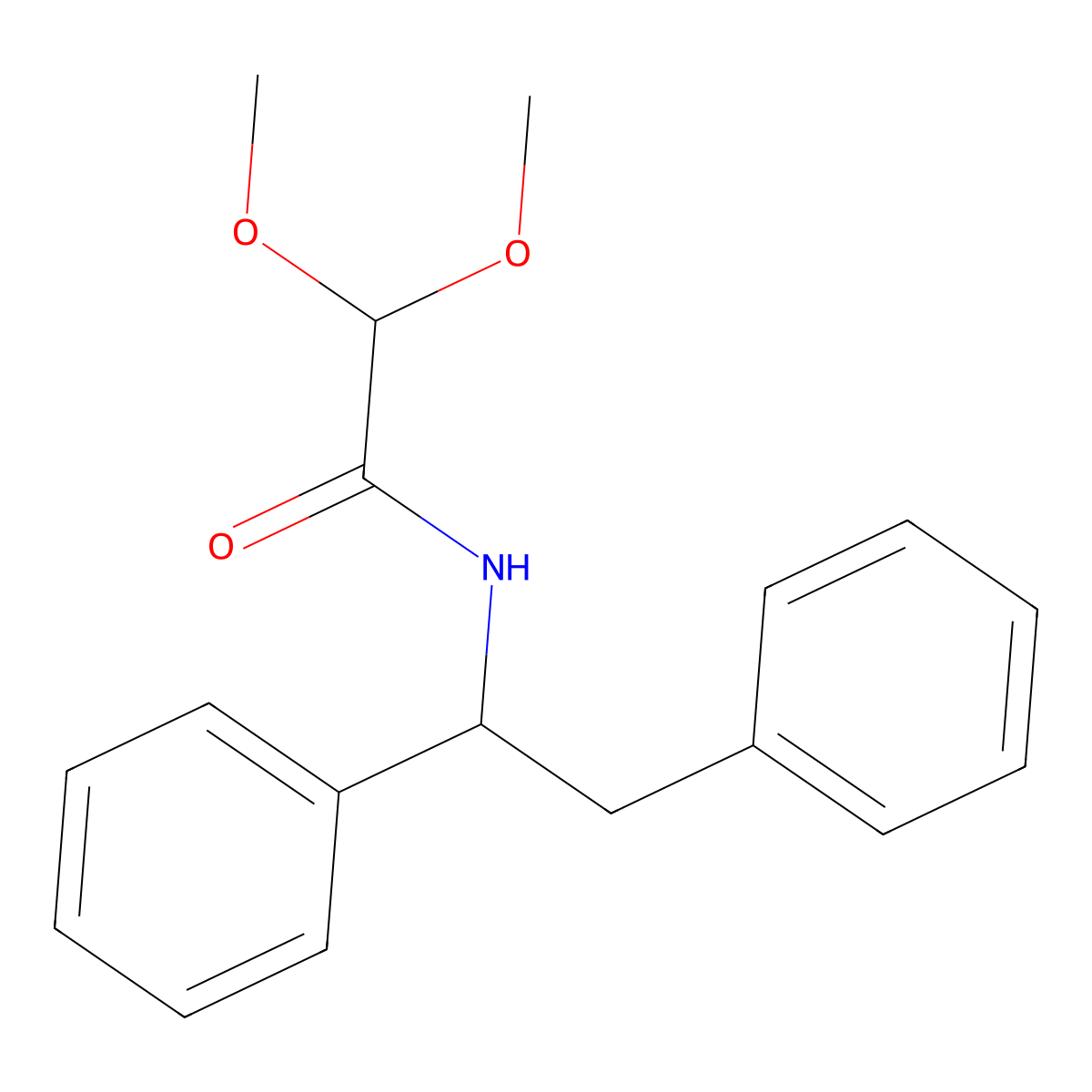 N-(1,2-Diphenylethyl)-2,2-dimethoxyacetamide molecular structure, CAS 62373-72-2