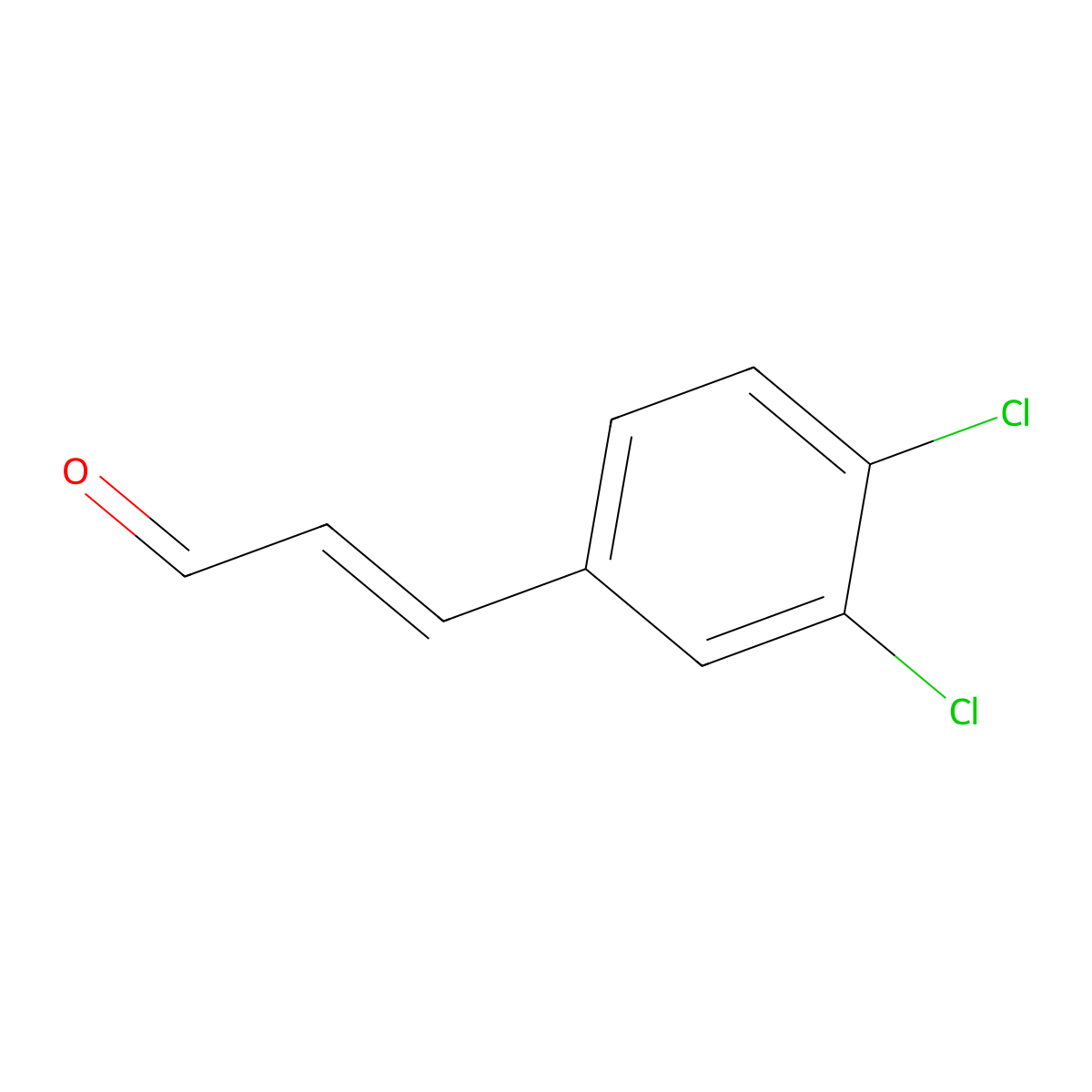 (2E)-3-(3,4-dichlorophenyl)prop-2-enal molecular structure, CAS 62374-02-1