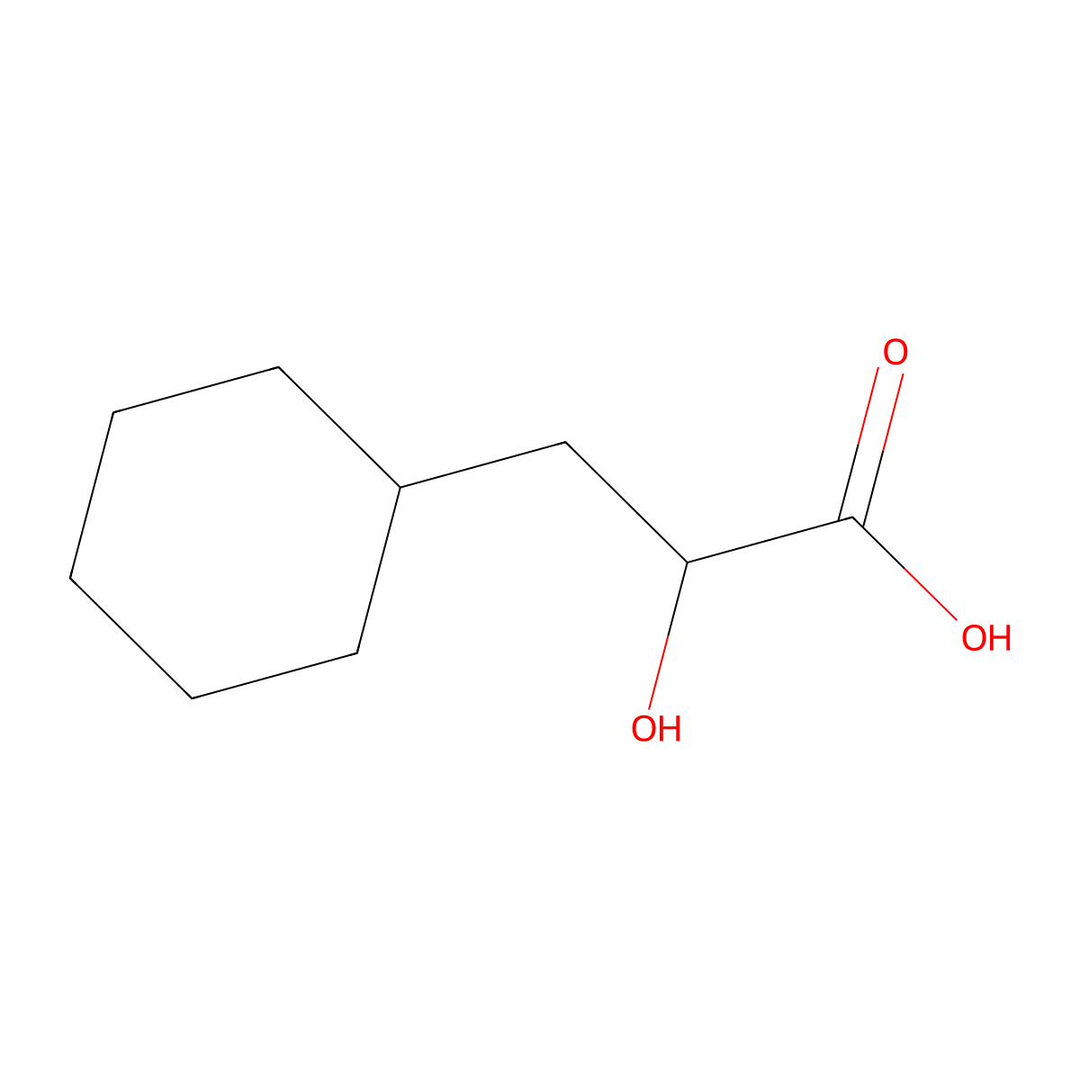 (2S)-3-cyclohexyl-2-hydroxypropanoic acid molecular structure, CAS 62377-41-7