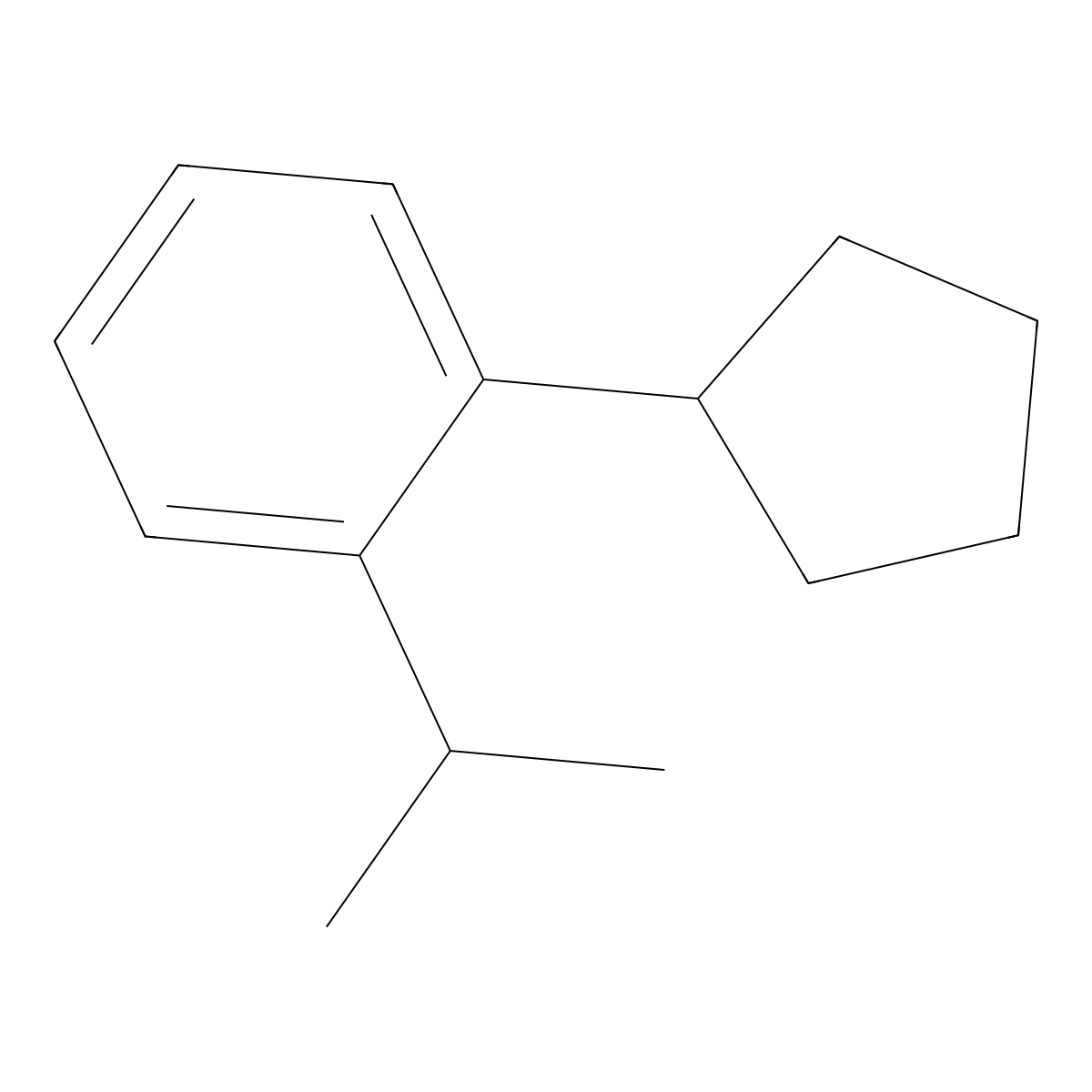 1-Cyclopentyl-2-(propan-2-yl)benzene molecular structure, CAS 62379-82-2