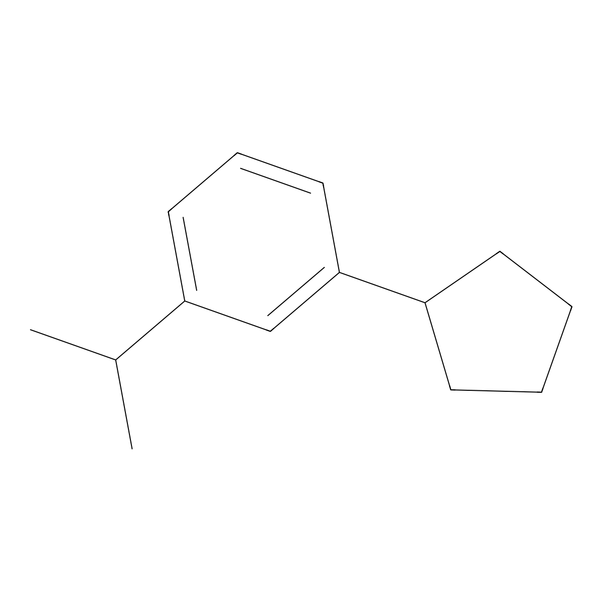 1-Cyclopentyl-3-(propan-2-yl)benzene molecular structure, CAS 62379-83-3