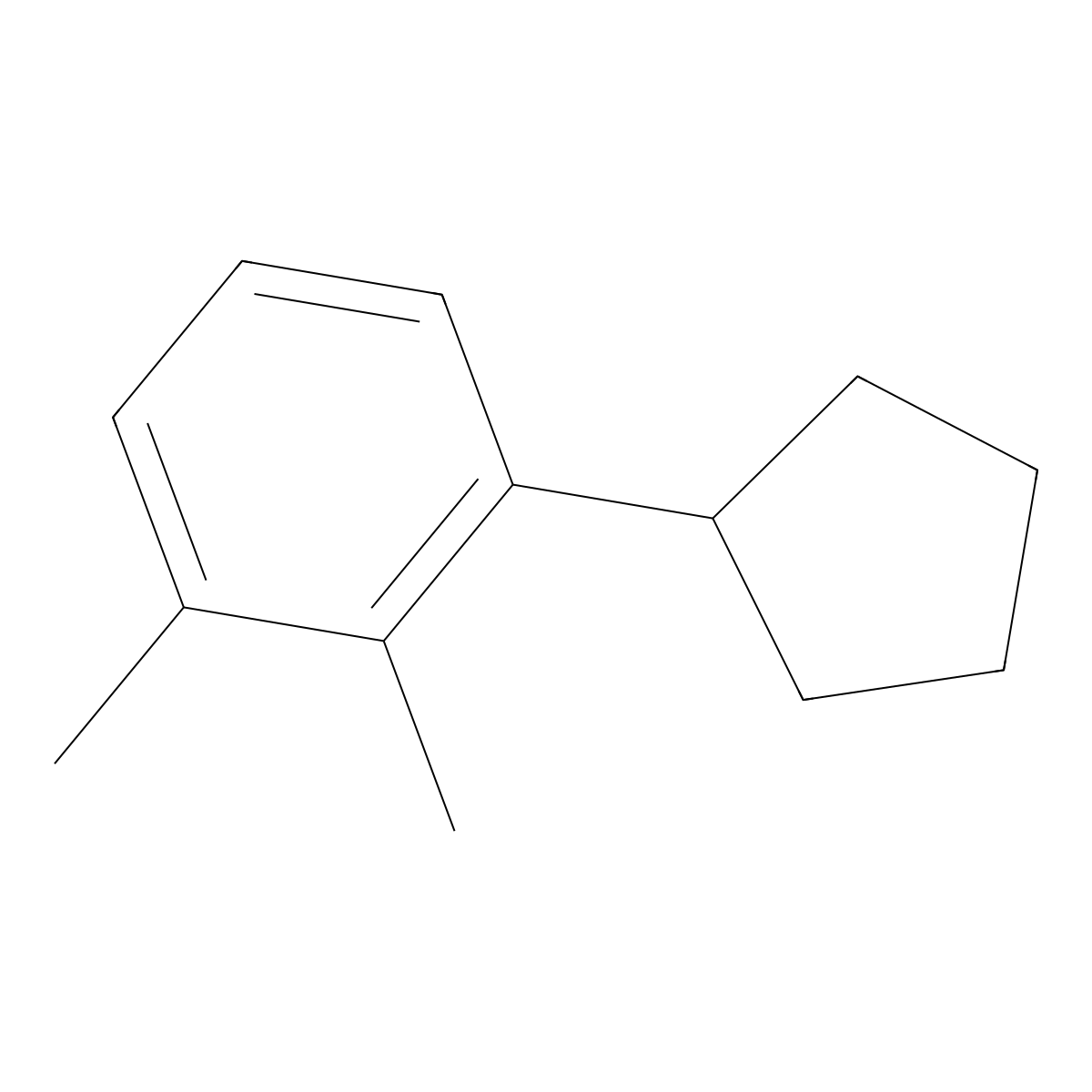 1-Cyclopentyl-2,3-dimethylbenzene molecular structure, CAS 62379-89-9