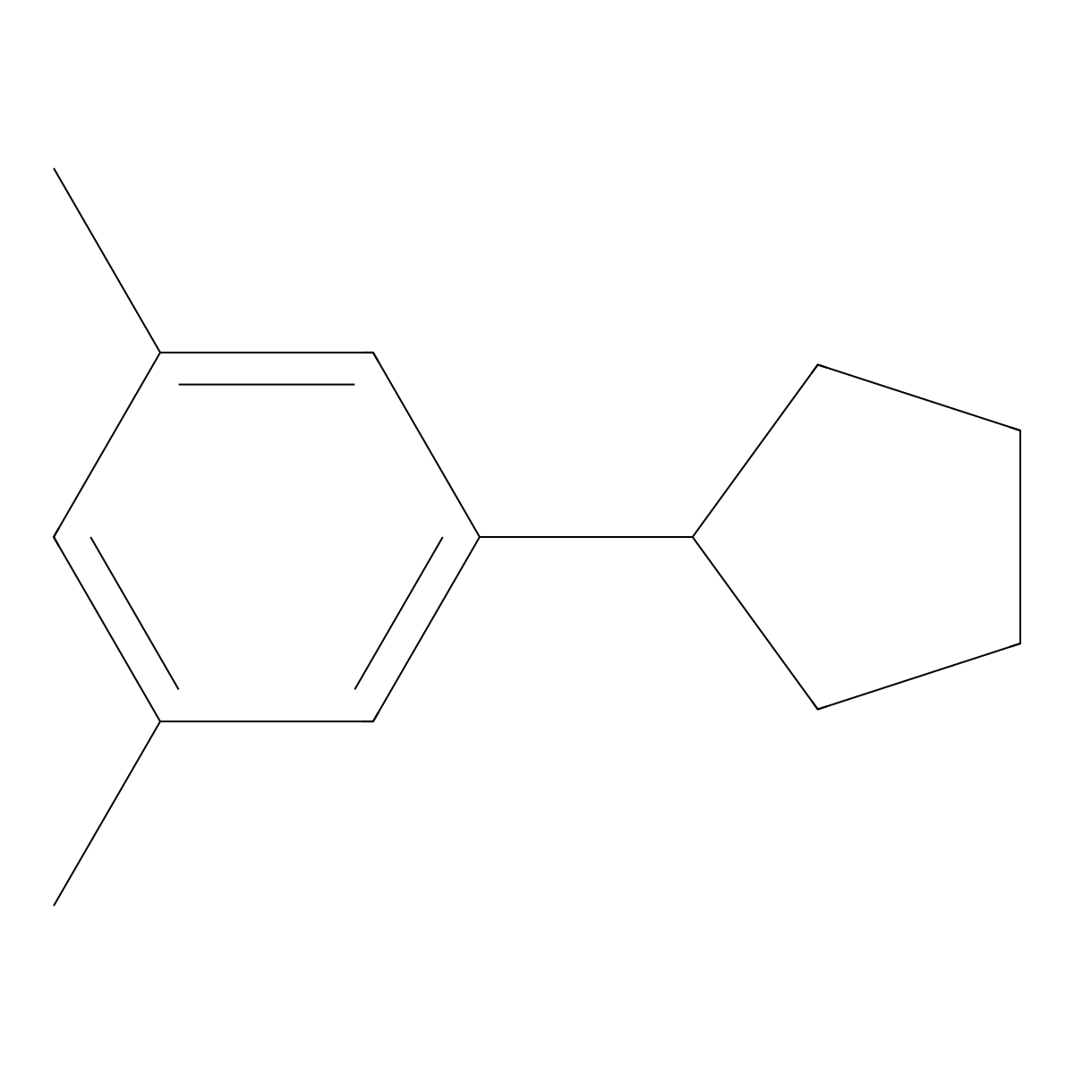 1-Cyclopentyl-3,5-dimethylbenzene molecular structure, CAS 62379-90-2