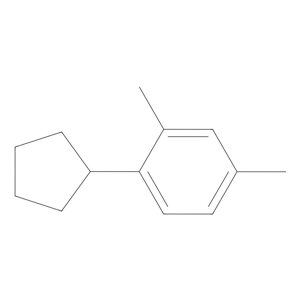 1-Cyclopentyl-2,4-dimethylbenzene molecular structure, CAS 62379-91-3