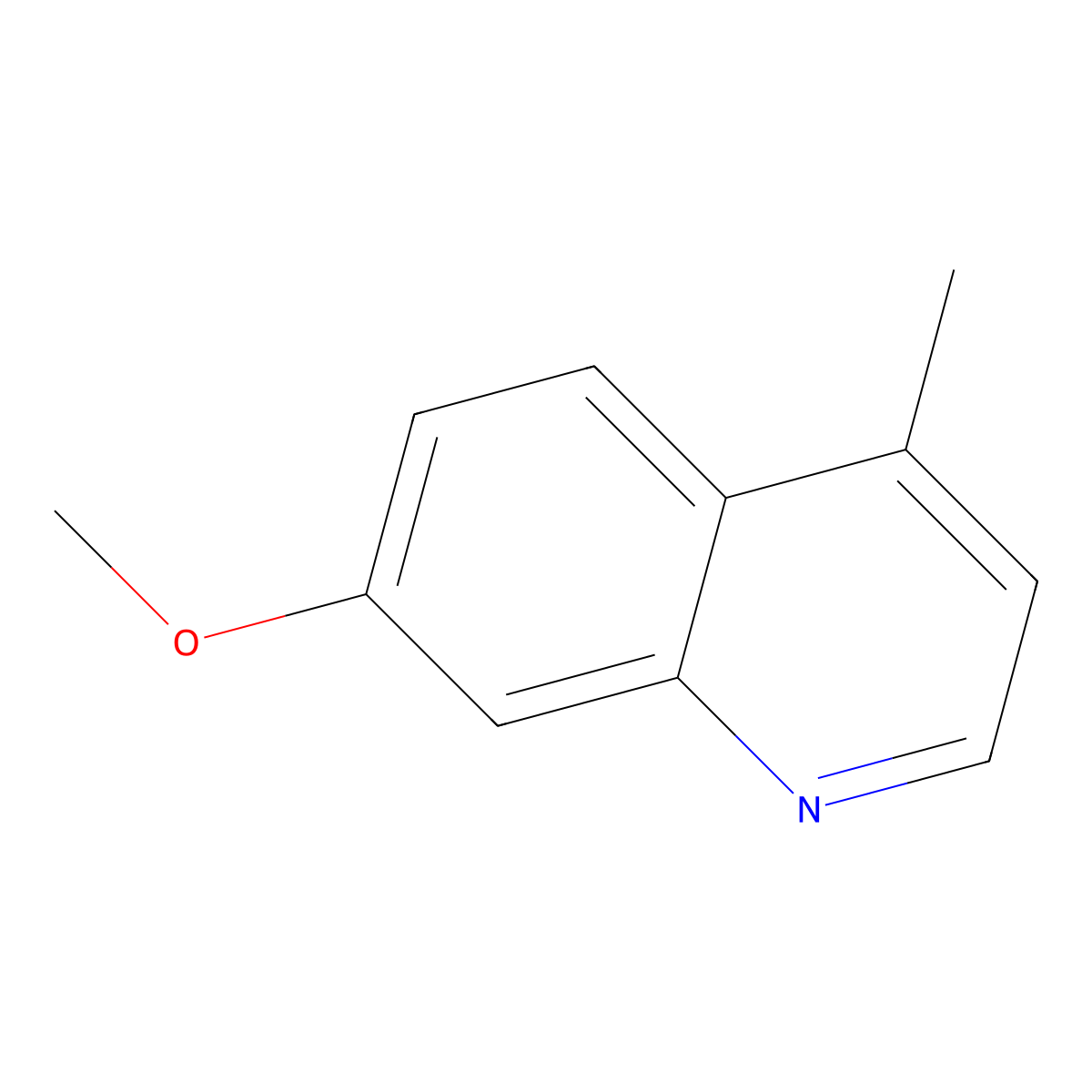7-Methoxy-4-methylquinoline molecular structure, CAS 6238-12-6