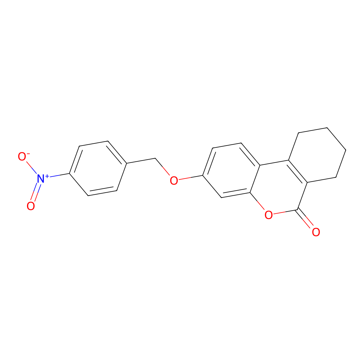 3-(4-Nitro-benzyloxy)-7,8,9,10-tetrahydro-benzo[c]chromen-6-one molecular structure, CAS 6238-20-6