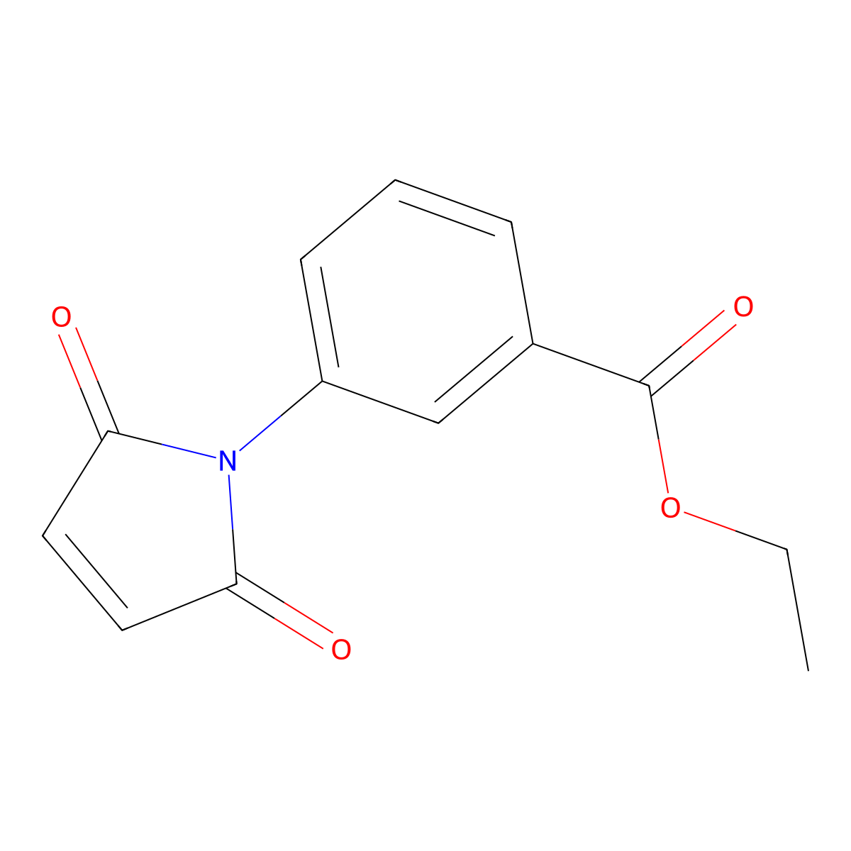 ethyl 3-(2,5-dioxo-2,5-dihydro-1H-pyrrol-1-yl)benzoate molecular structure, CAS 6238-25-1
