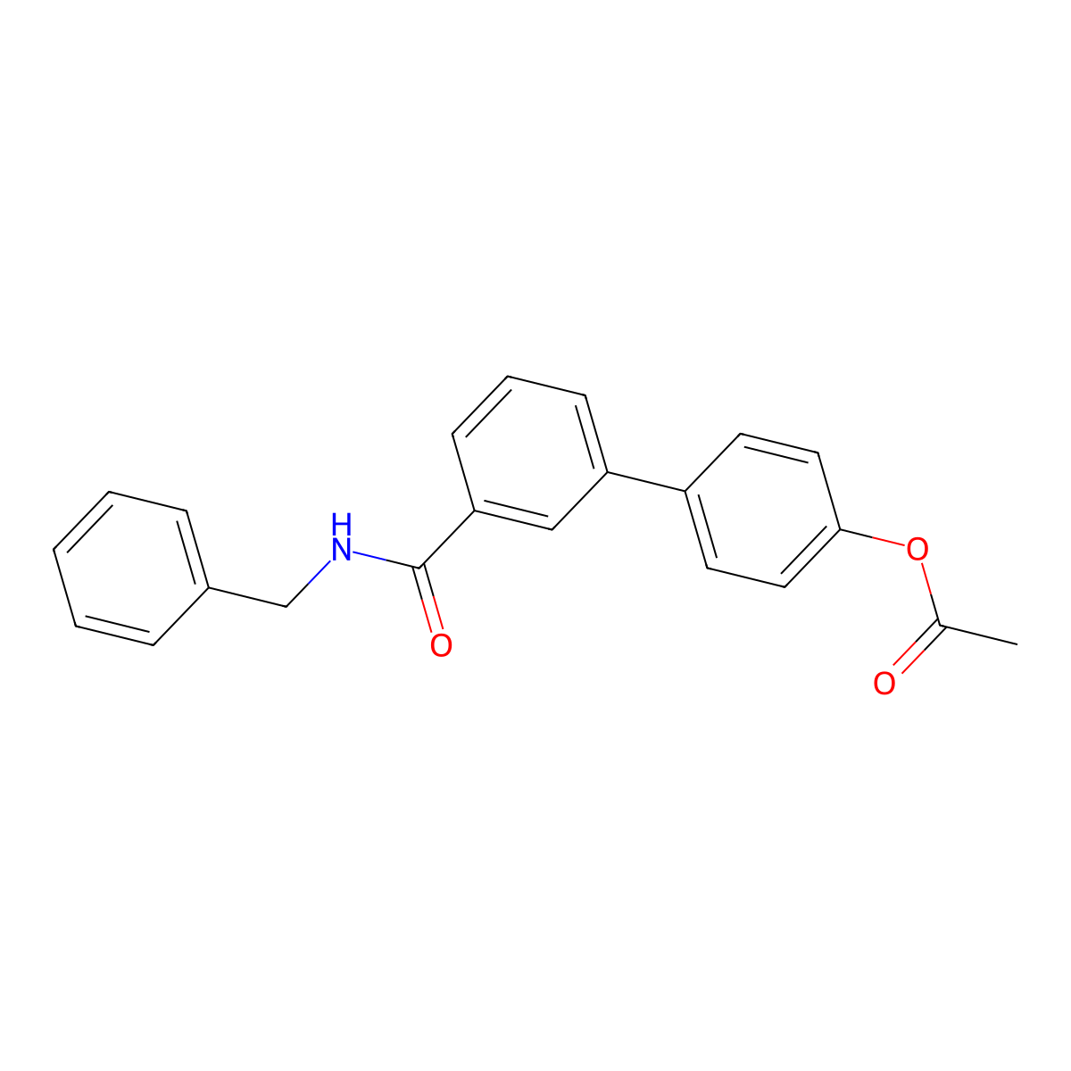 [4-[3-(Benzylcarbamoyl)phenyl]phenyl] acetate molecular structure, CAS 6238-37-5