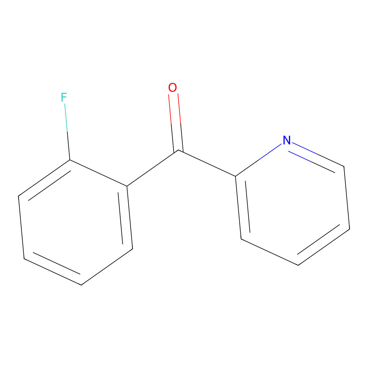 Methanone, (2-fluorophenyl)-2-pyridinyl- molecular structure, CAS 6238-65-9