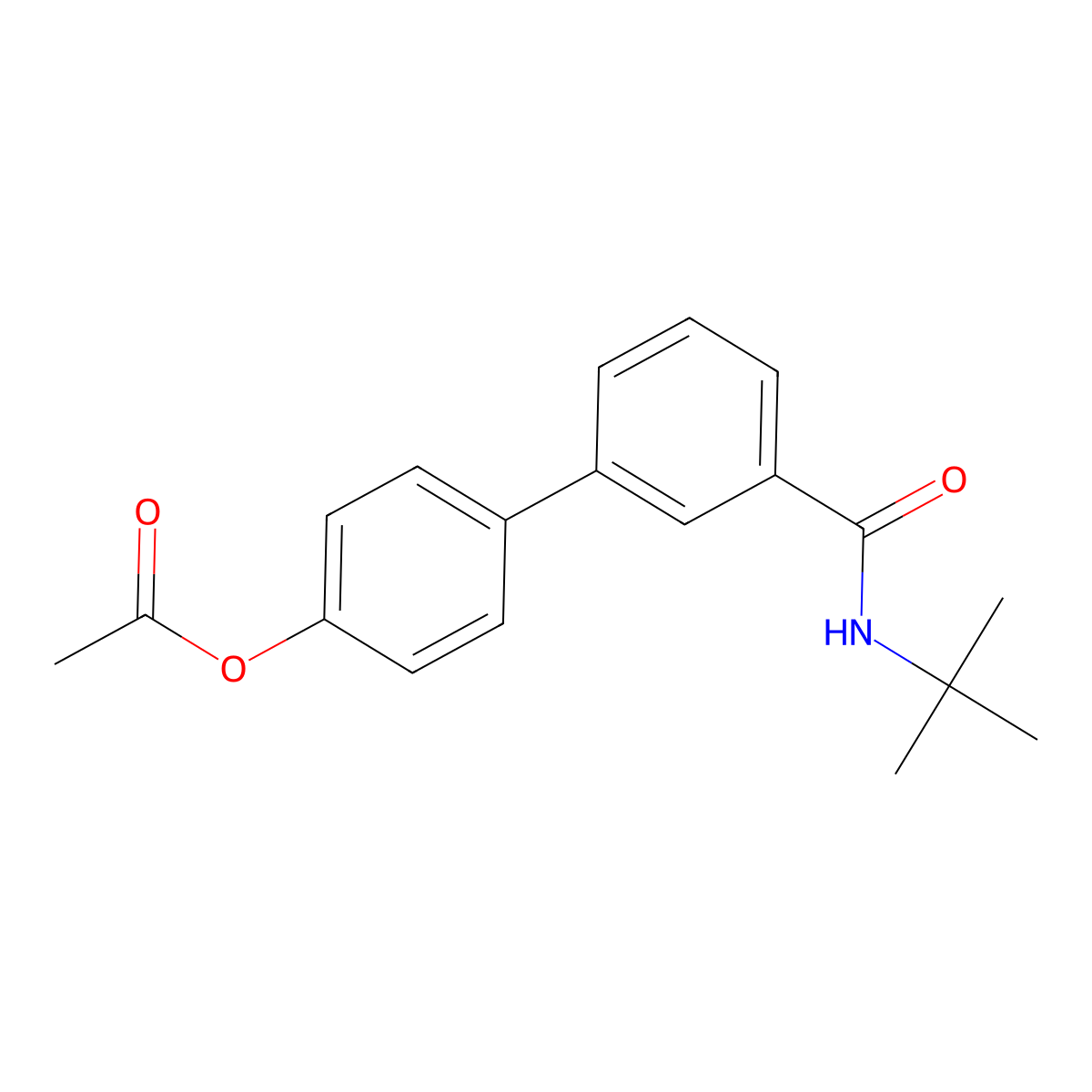 [4-[3-(Tert-butylcarbamoyl)phenyl]phenyl] acetate molecular structure, CAS 6238-70-6