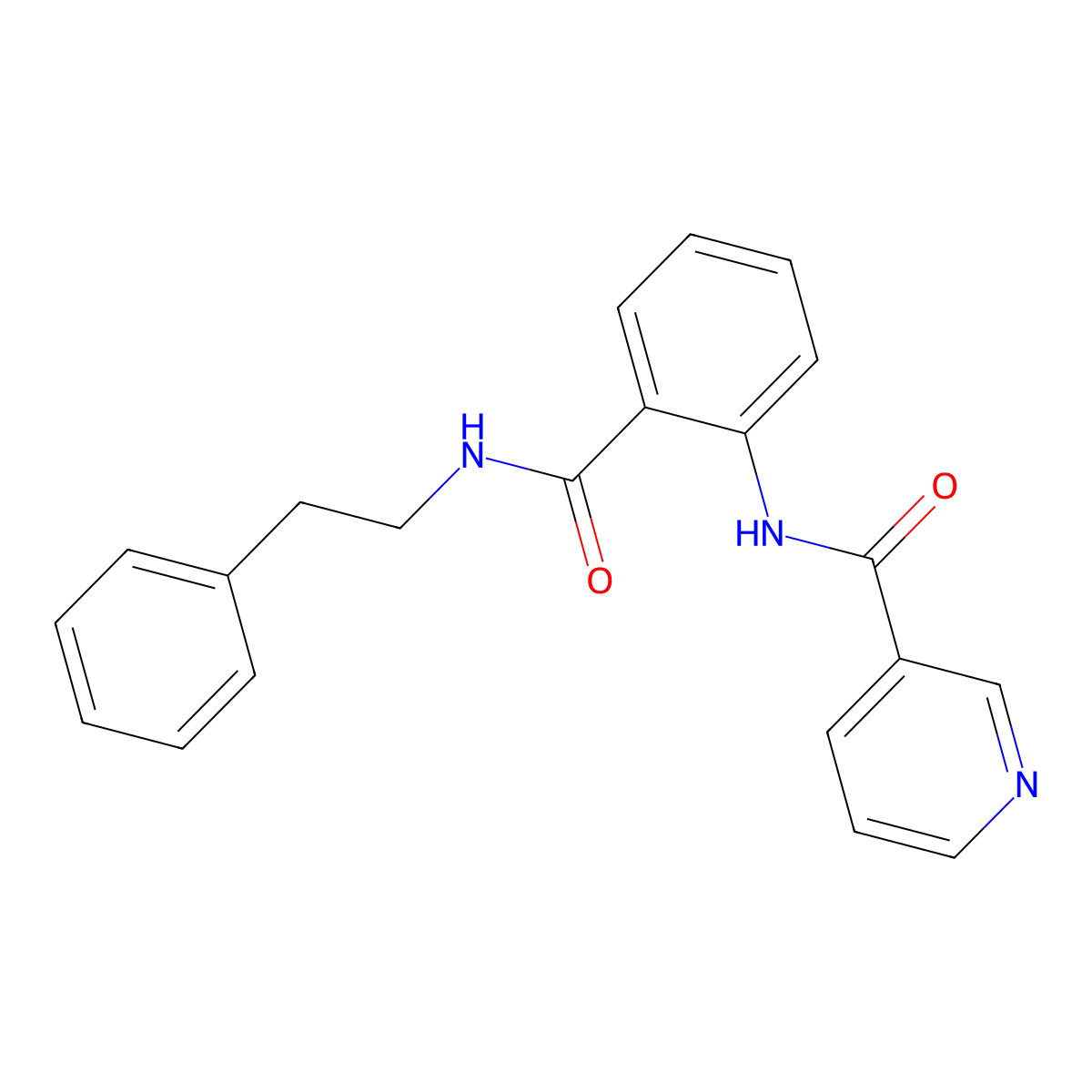 N-{2-[(2-phenylethyl)carbamoyl]phenyl}pyridine-3-carboxamide molecular structure, CAS 6238-98-8
