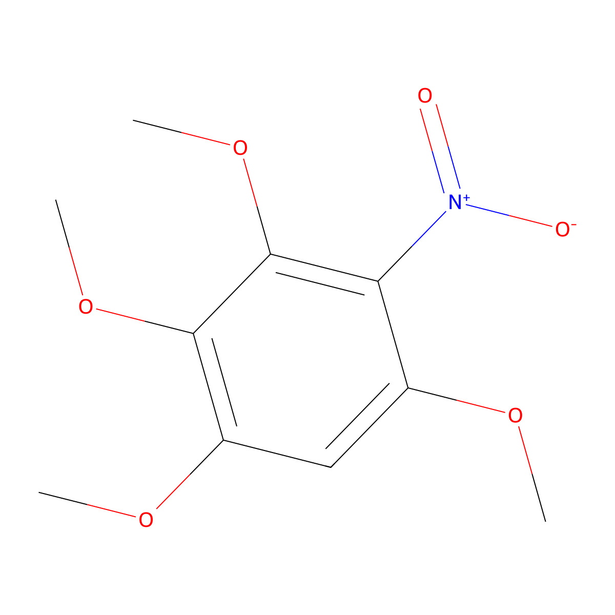 1,2,3,5-Tetramethoxy-4-nitrobenzene molecular structure, CAS 62384-43-4