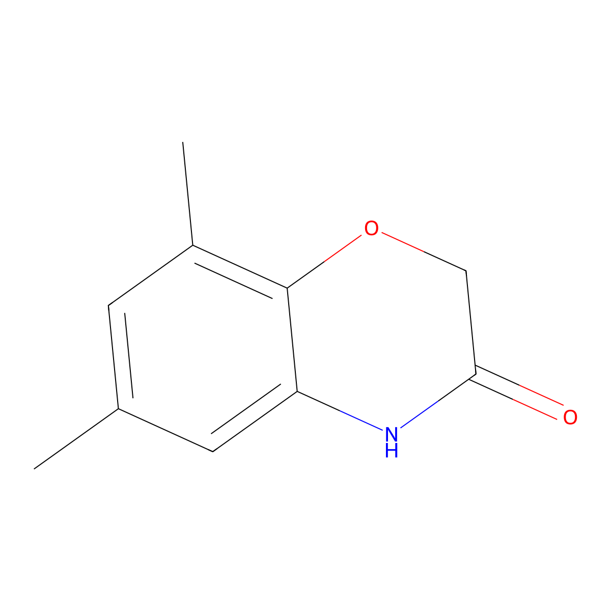 6,8-Dimethyl-3,4-dihydro-2H-1,4-benzoxazin-3-one molecular structure, CAS 6239-01-6