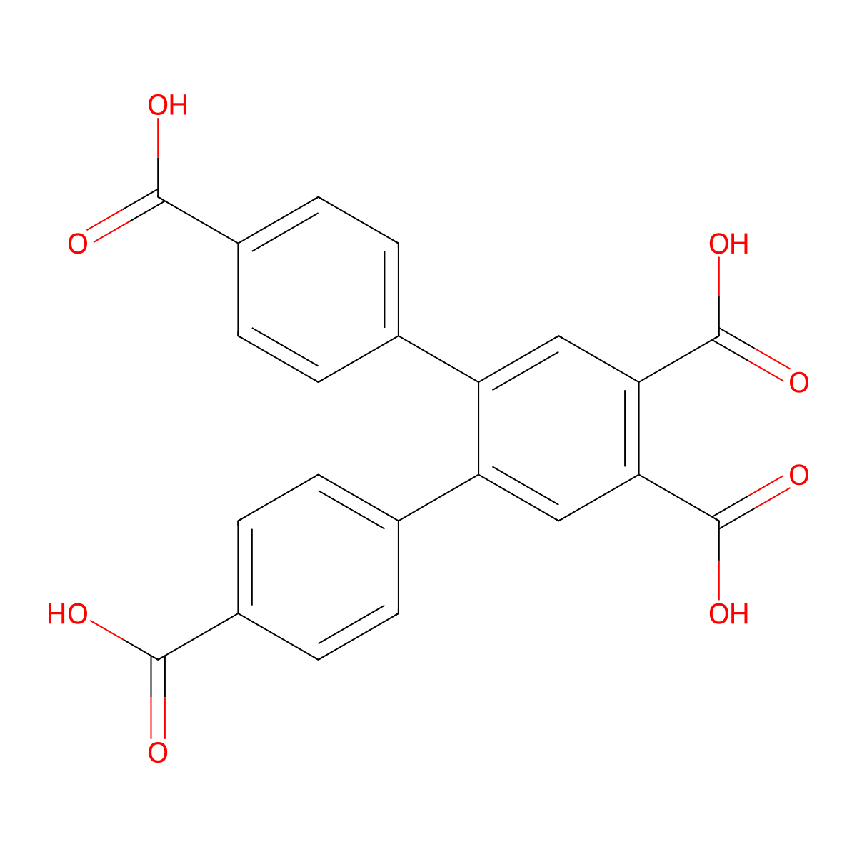 [1,1':2',1''-Terphenyl]-4,4',4'',5'-tetracarboxylic acid molecular structure, CAS 623904-16-5