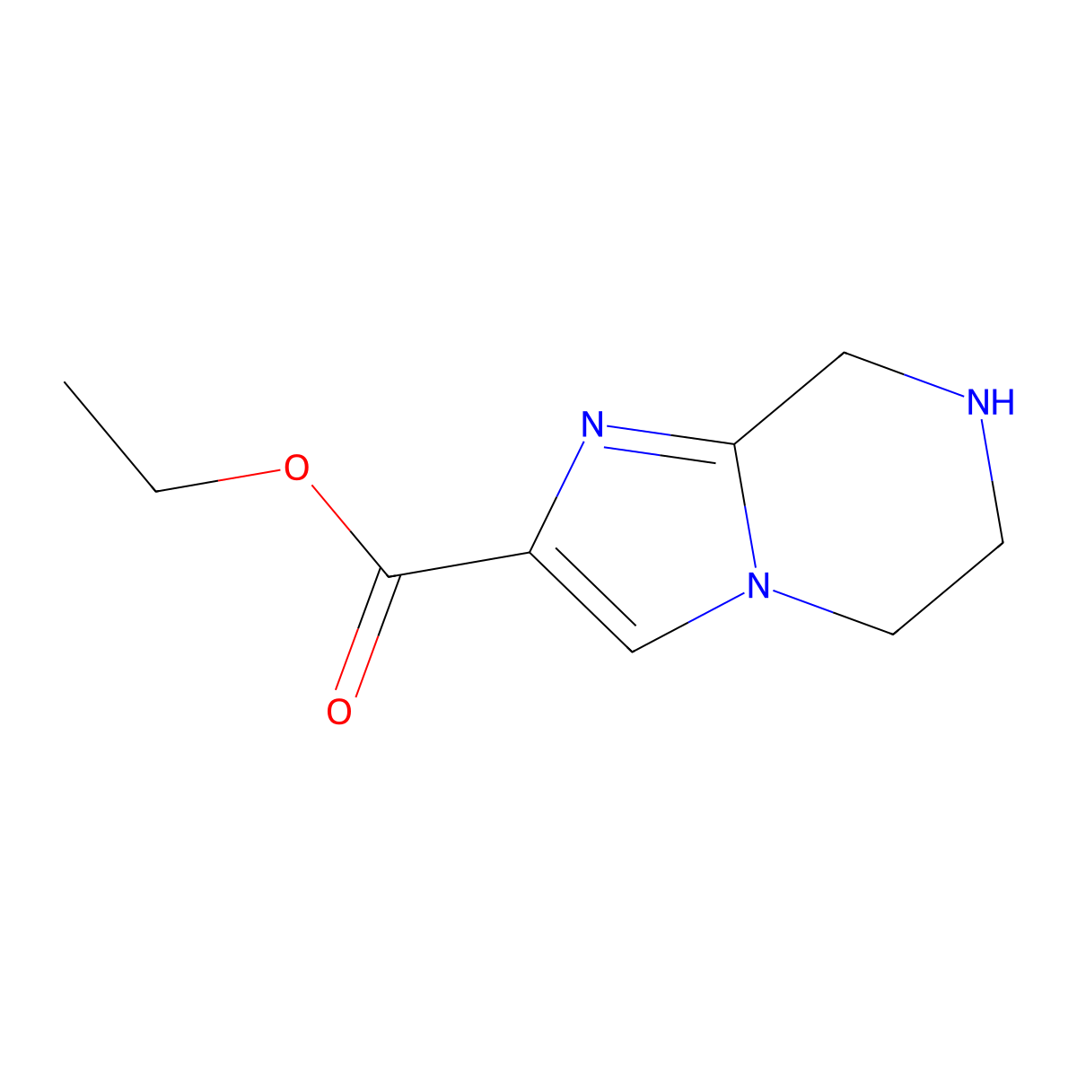 Ethyl 5,6,7,8-tetrahydroimidazo[1,2-a]pyrazine-2-carboxylate molecular structure, CAS 623906-17-2