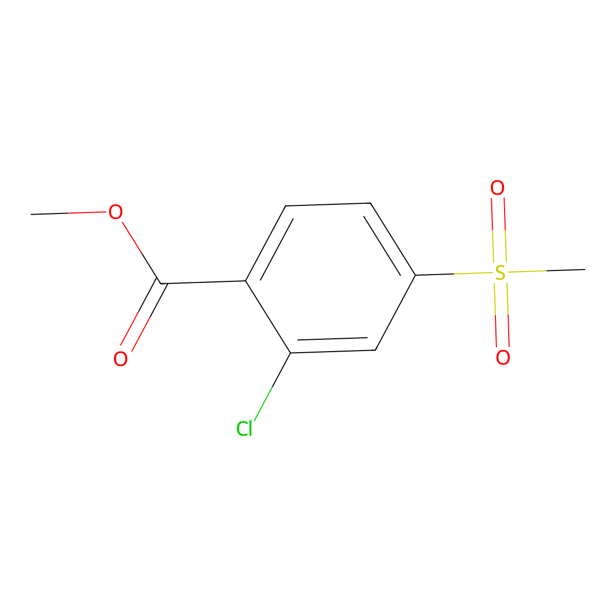 Methyl 2-chloro-4-(methylsulfonyl)benzoate molecular structure, CAS 623927-88-8