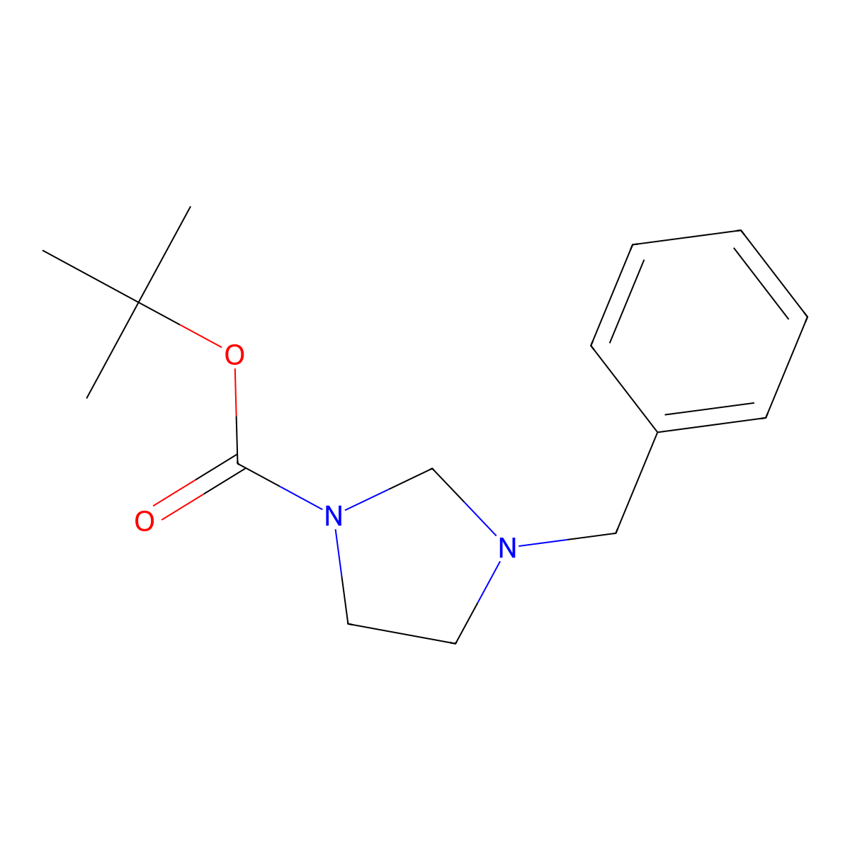 Tert-butyl 3-benzylimidazolidine-1-carboxylate molecular structure, CAS 623943-75-9