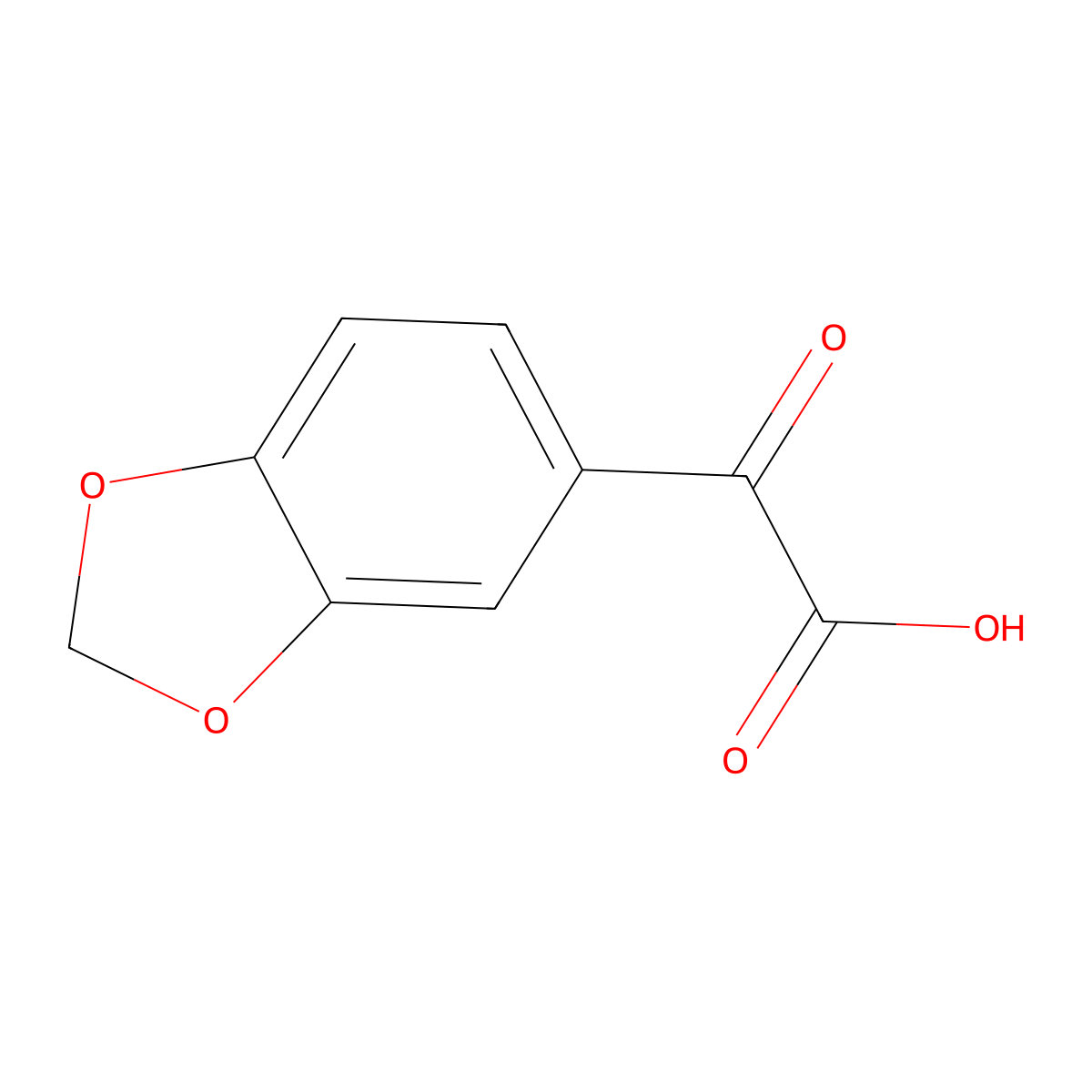 2-(Benzo[d][1,3]dioxol-5-yl)-2-oxoacetic acid molecular structure, CAS 62396-98-9