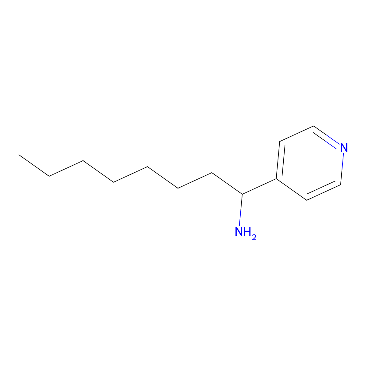 1-(Pyridin-4-YL)octan-1-amine molecular structure, CAS 62398-37-2