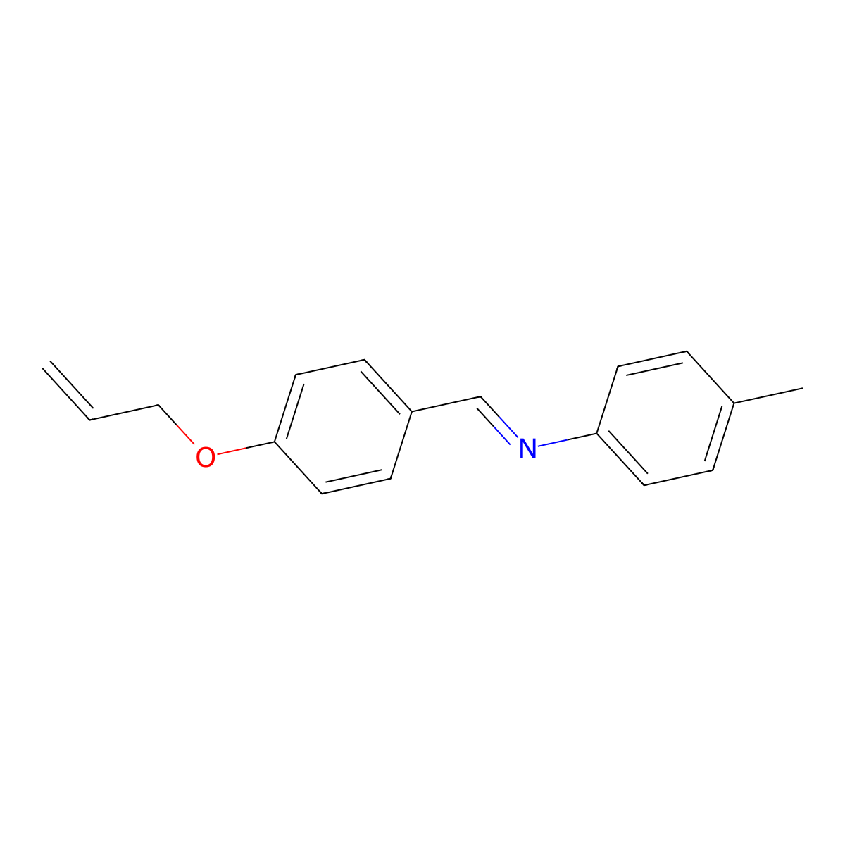 Benzenamine, 4-methyl-N-[[4-(2-propenyloxy)phenyl]methylene]- molecular structure, CAS 62399-21-7