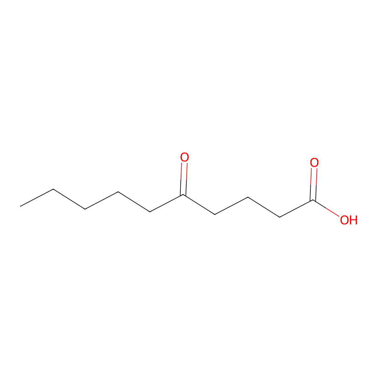 5-Oxodecanoic acid molecular structure, CAS 624-01-1