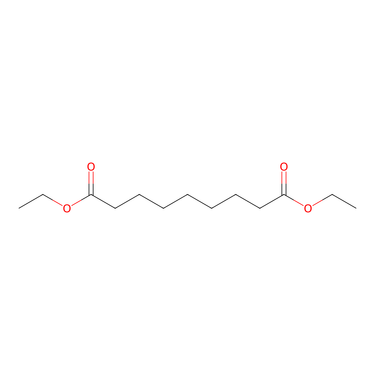 Diethyl azelate molecular structure, CAS 624-17-9