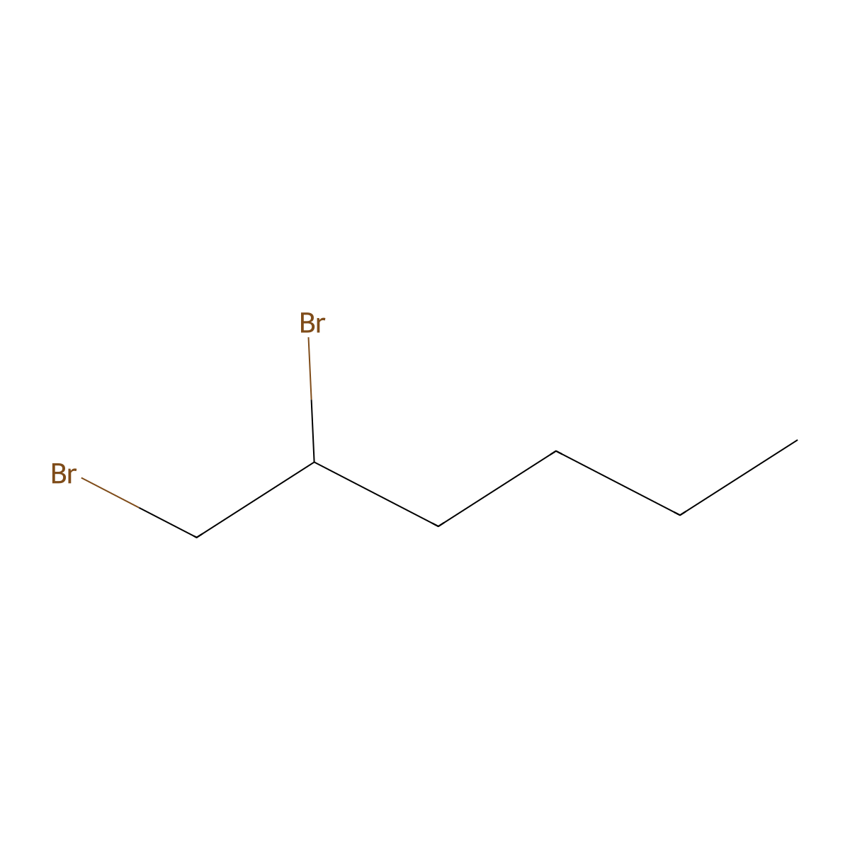 Hexane, 1,2-dibromo- molecular structure, CAS 624-20-4