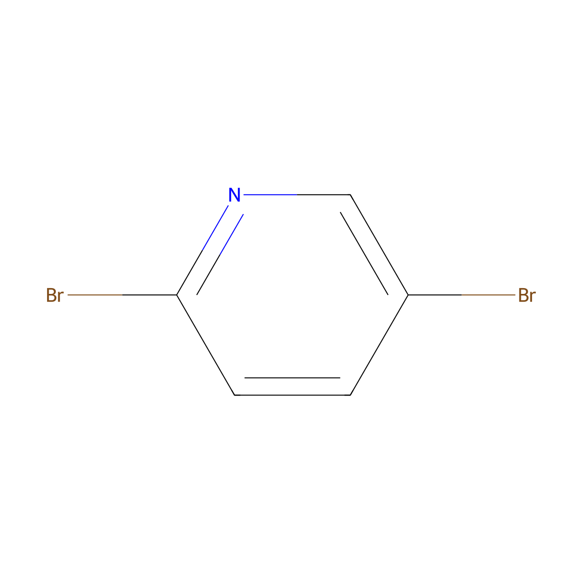 2,5-Dibromopyridine molecular structure, CAS 624-28-2