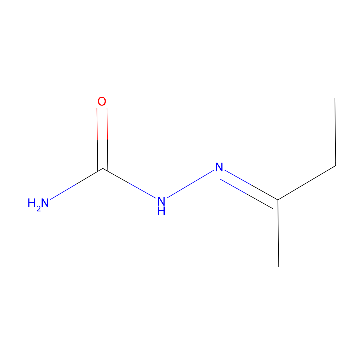 2-(1-Methylpropylidene)hydrazinecarboxamide molecular structure, CAS 624-46-4