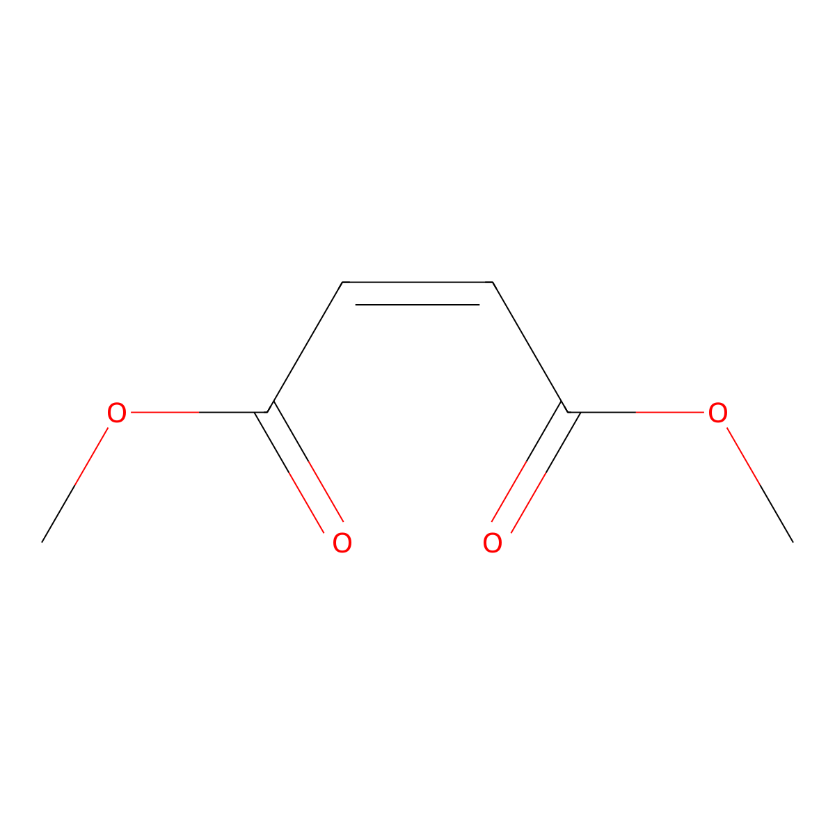 Dimethyl maleate molecular structure, CAS 624-48-6