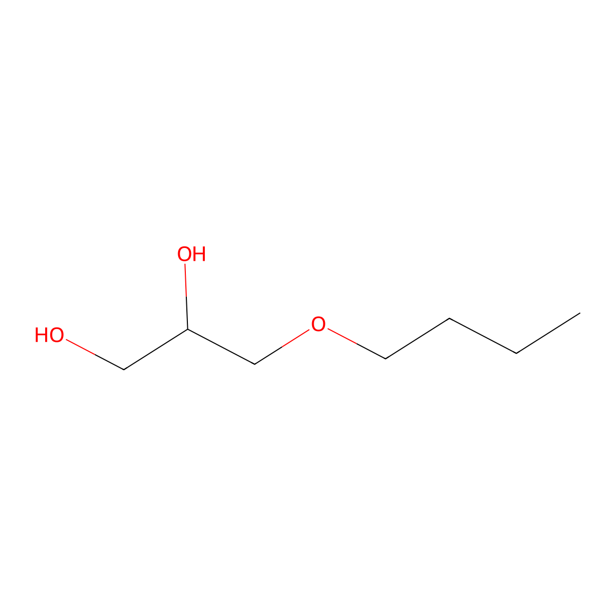 3-Butoxy-1,2-propanediol molecular structure, CAS 624-52-2