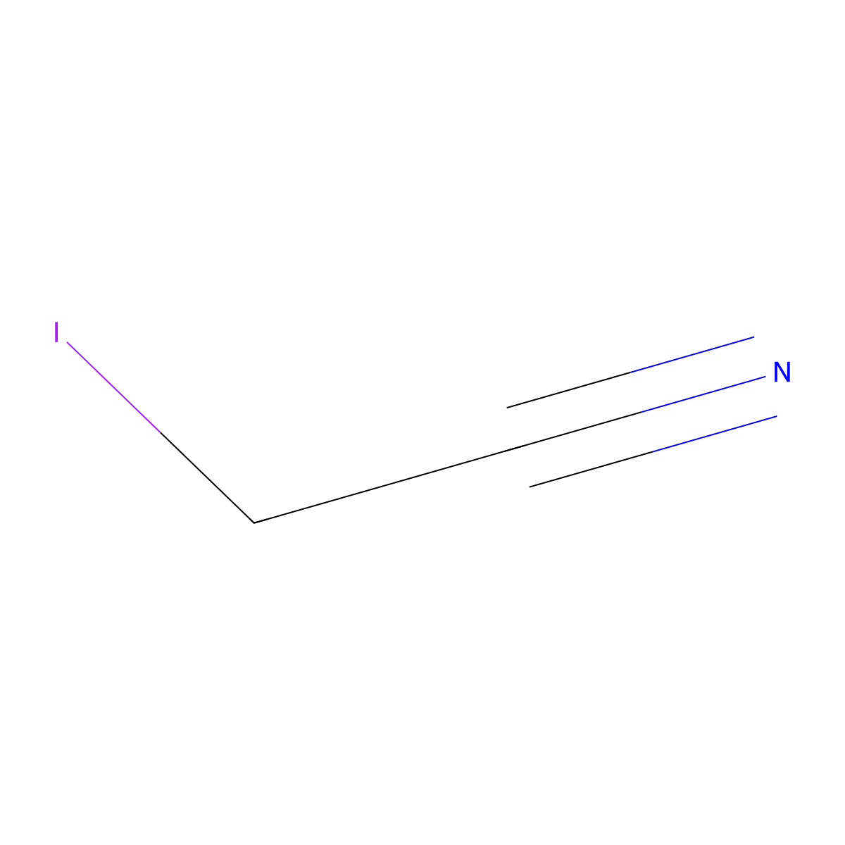 Iodoacetonitrile molecular structure, CAS 624-75-9