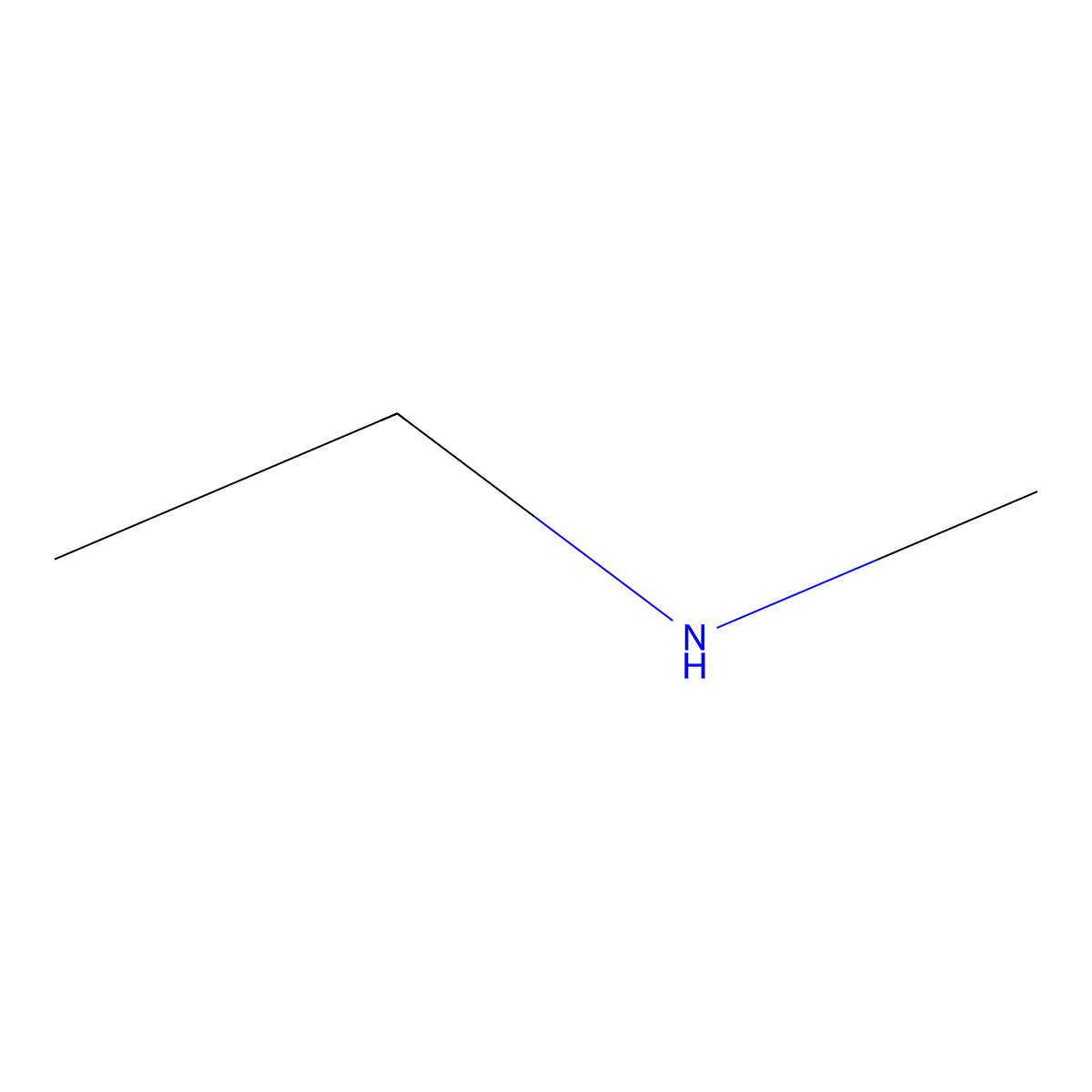 N-Methylethylamine molecular structure, CAS 624-78-2